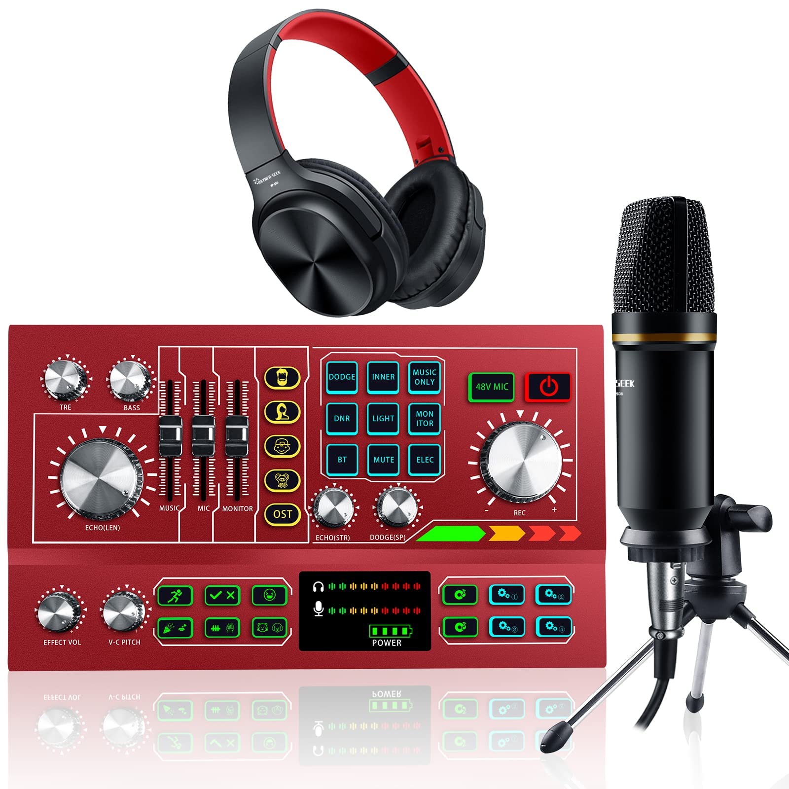 Professional Podcast Equipment Bundle - Studio Condenser Microphone & Headset Kit for Streaming, Recording, YouTube & Voiceovers (2 Mics Included)