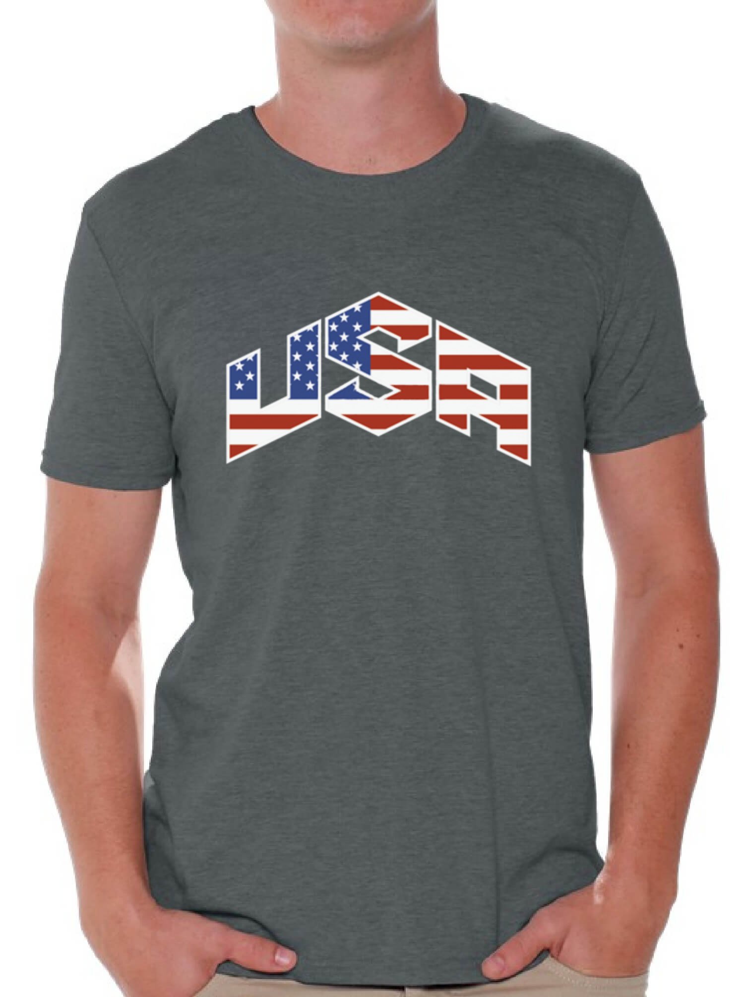 Awkwardstyles Patriotic USA Flag T-Shirt - 4th of July Independence Day Graphic Tee with Free Bookmark - Perfect for BBQ, Fireworks & Summer Festivals