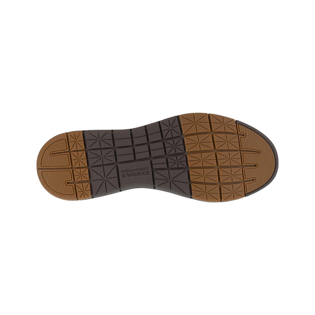 Primetime Casuals Steel Toes Slip On Work Shoe Brown