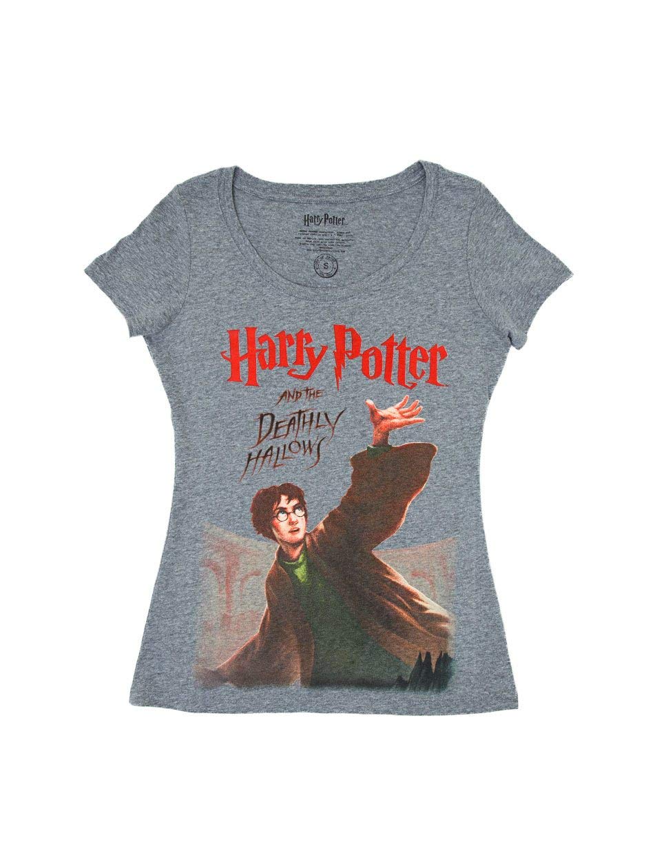 Out of Print Women's Harry Potter Book-Themed Crew Neck T-Shirt | Vintage Literary Tee for Fans & Collectors | Perfect for Cosplay, Gifts & Everyday Wear