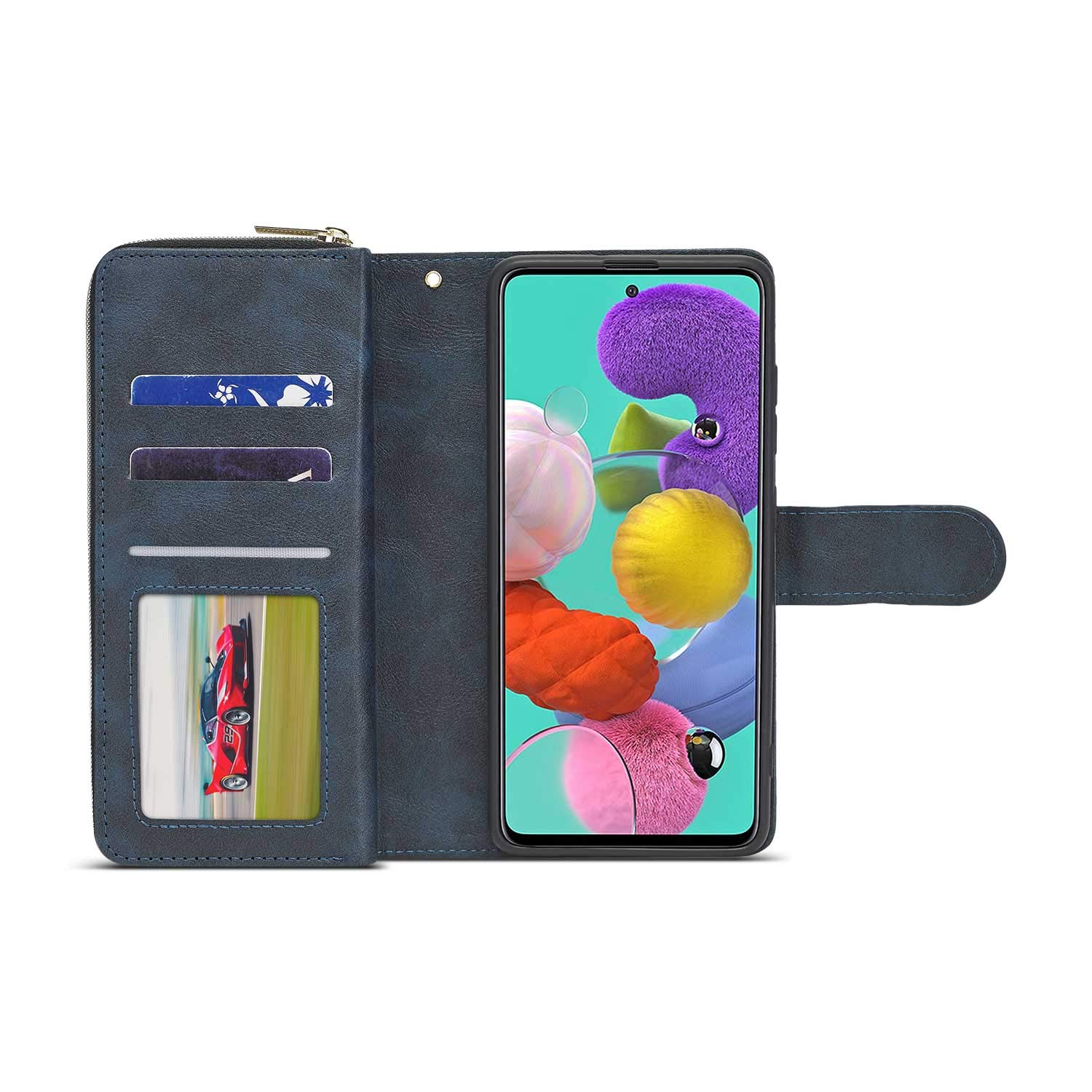 Premium 9-Card Leather Wallet Case for Samsung Galaxy A51 Series – Slim RFID Blocking Phone Cover with Kickstand (Perfect for Travel, Work & Everyday Use)