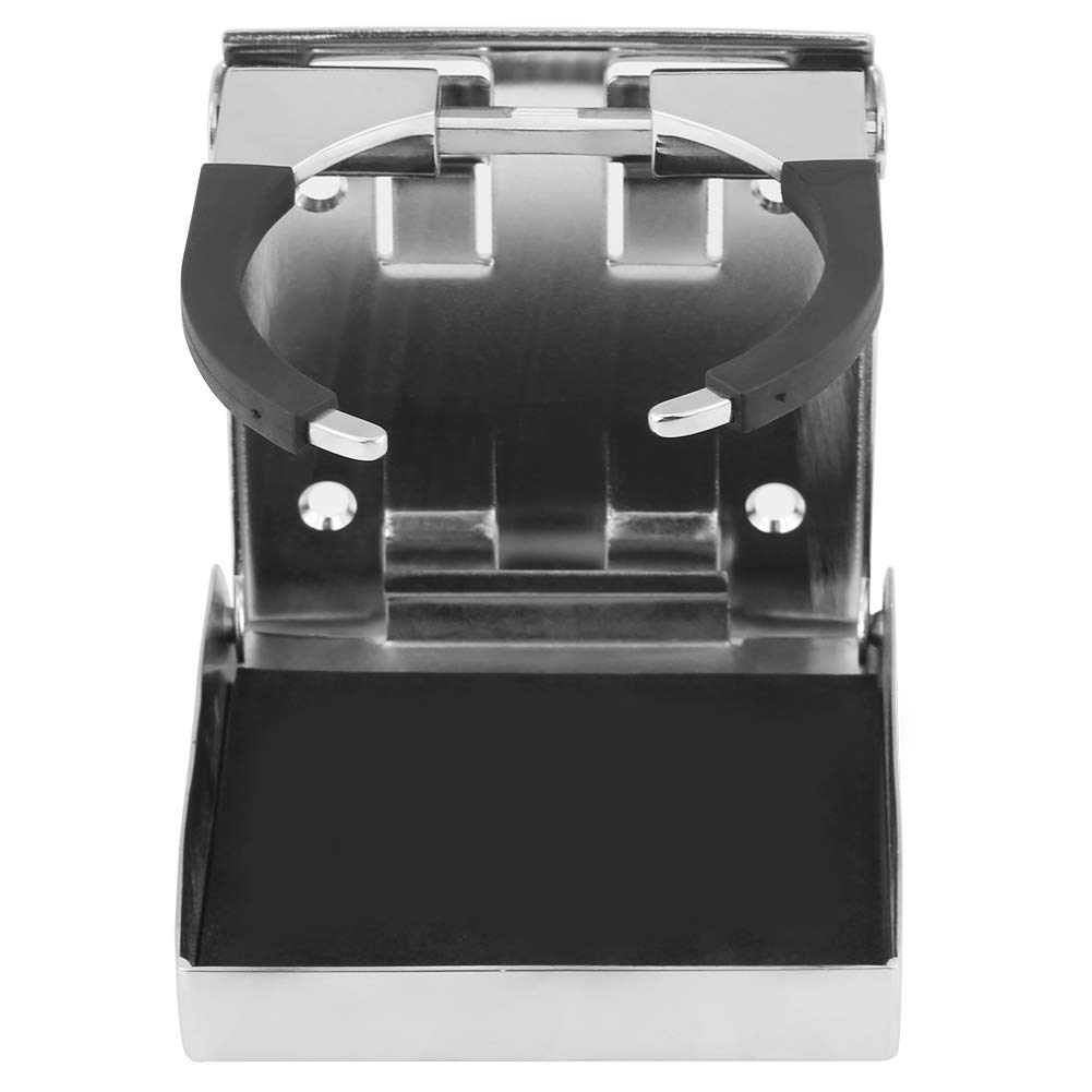 Adjustable Stainless Steel Folding Cup Holder for Boats, Trucks & RVs - Secure Drink Holder for Marine, Camping & Travel Use