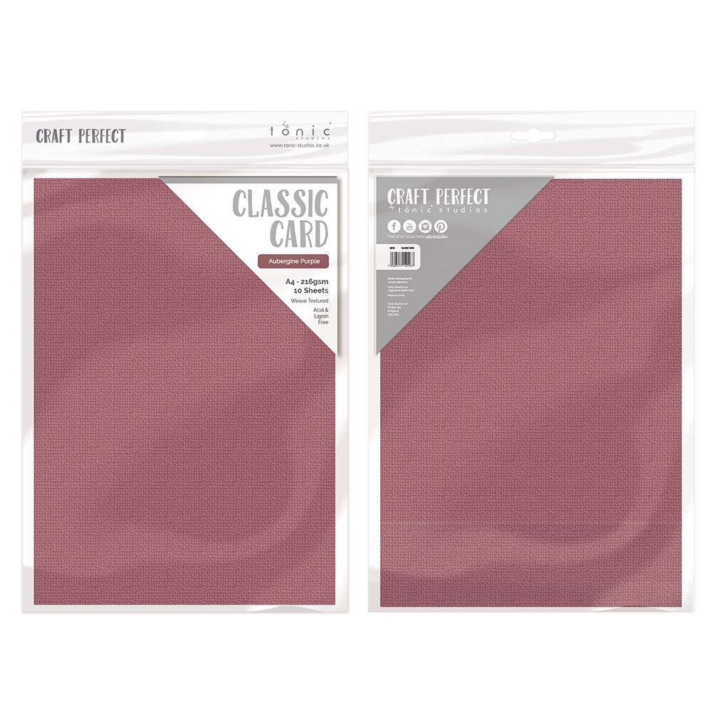 Premium A4 Classic Cardstock - 216gsm, 10 Sheets, Elegant Aubergine Purple (9057E) - Perfect for Scrapbooking, Invitations & DIY Craft Projects