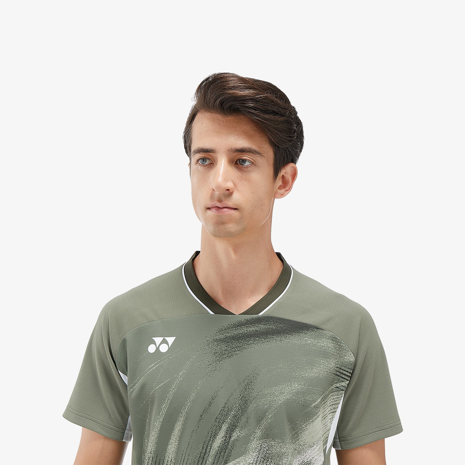Yonex Men's Crew Neck Tournament Tennis Shirt 10568LOL - Light Olive - Moisture Wicking & Breathable Performance Top for Competitive Play & Casual Wear