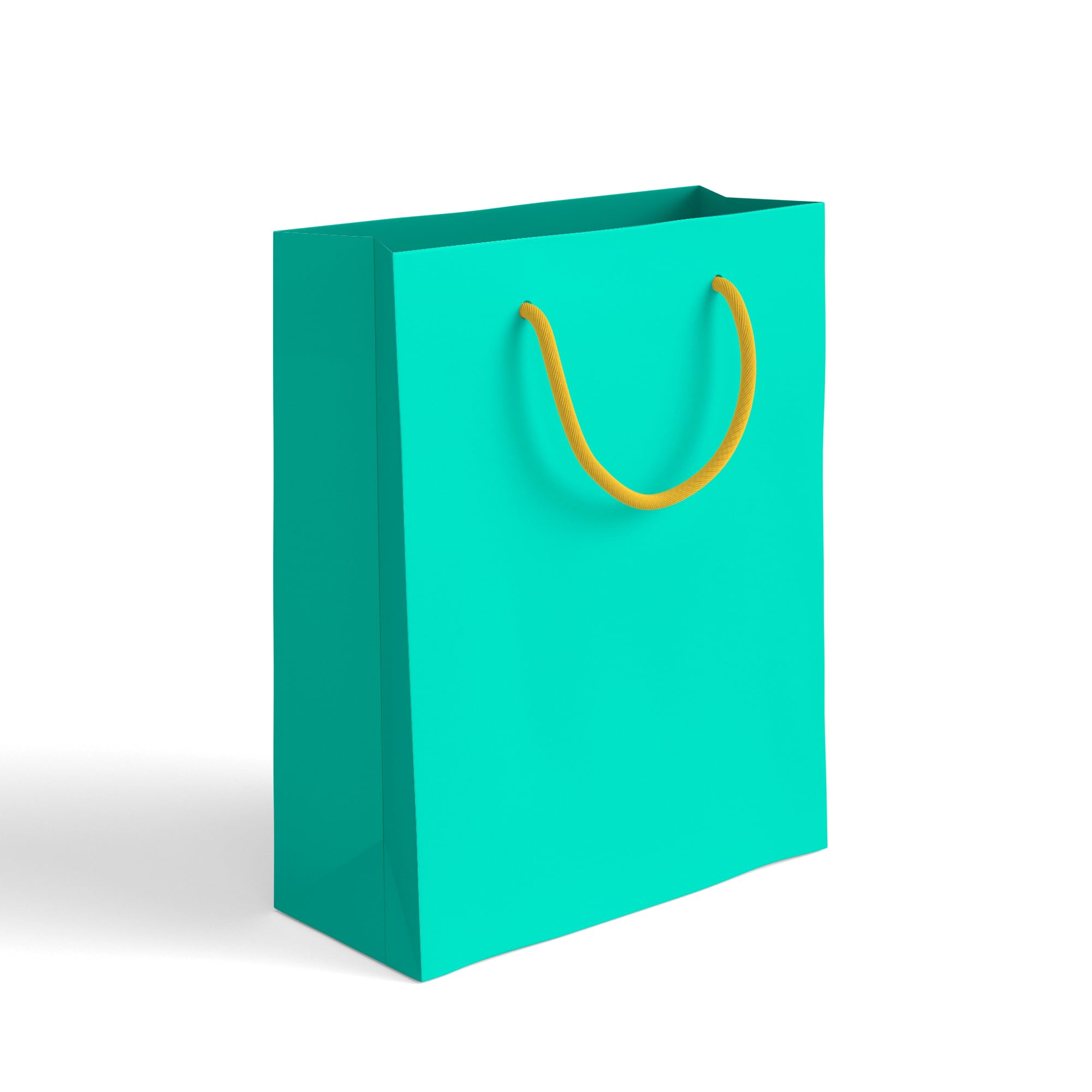 Eco-Friendly Green Gift Bags 7x9x3 Inches - Bulk Pack of 10 Plain Paper Bags for Party Favors, Wedding Favors, Birthday Gifts & Small Presents - Perfect for Baby Showers, Bridal Parties & Corporate Events