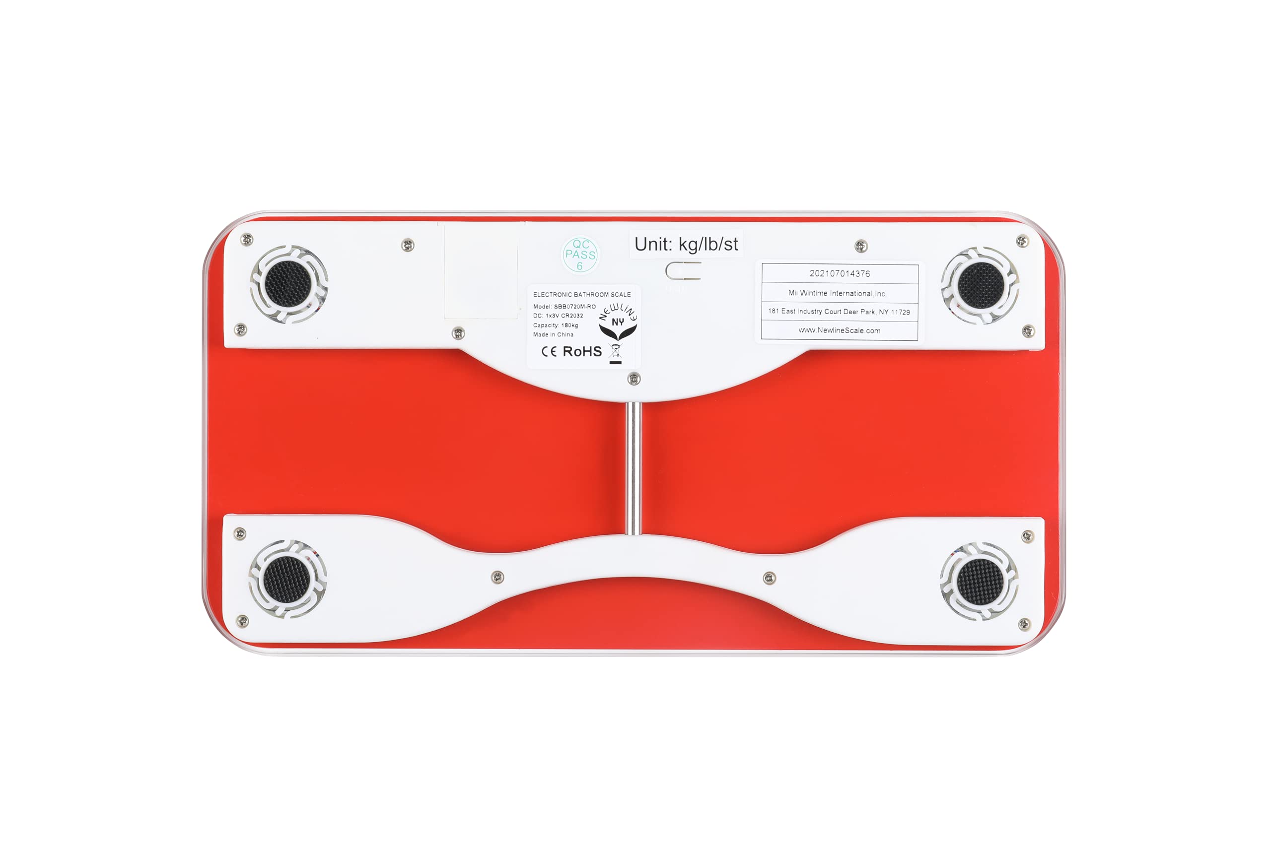NewlineNY 700 Series Mini Travel Digital Bathroom Scale - Portable Weight Scale for Home, Gym & Travel - Accurate Digital Body Weight Scale (Red) - Perfect for Fitness Tracking, Luggage Weighing & Health Monitoring