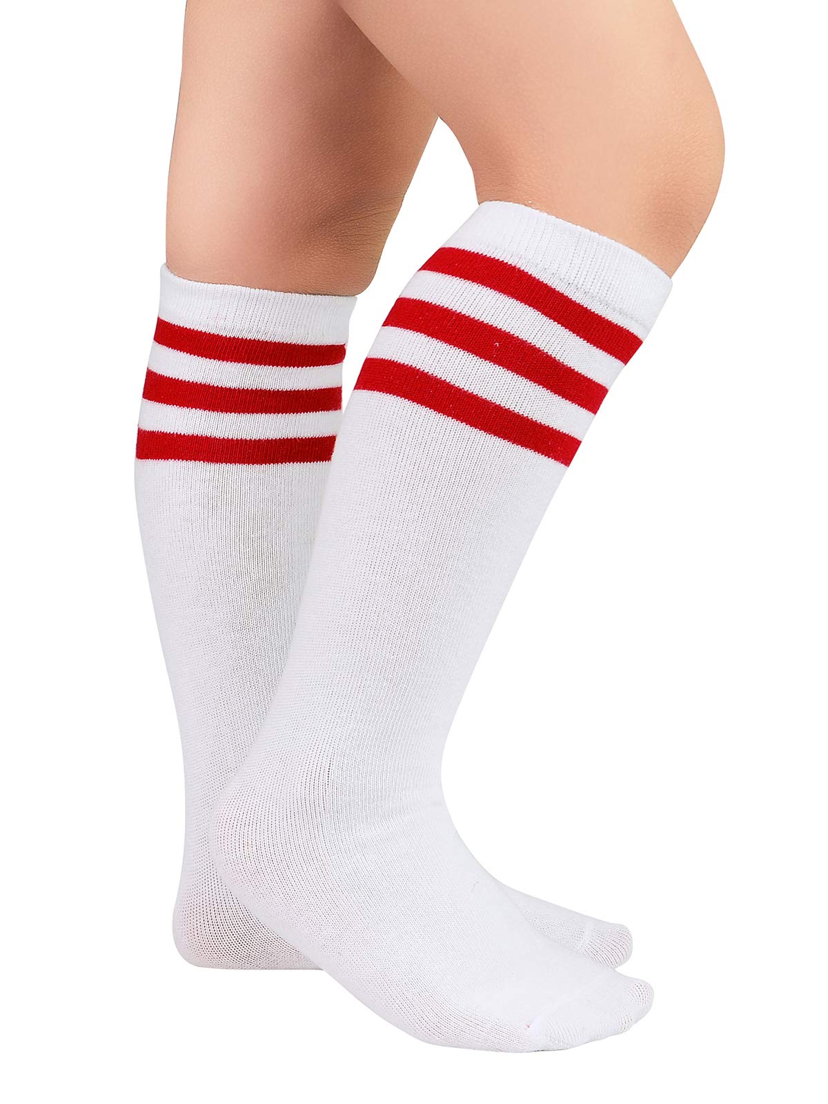Century Star Kids Knee High Soccer Socks - Cotton Sports Tube Socks for Boys & Girls - Breathable Uniform Socks for Toddlers - Perfect for Soccer Games, School Sports & Daily Wear
