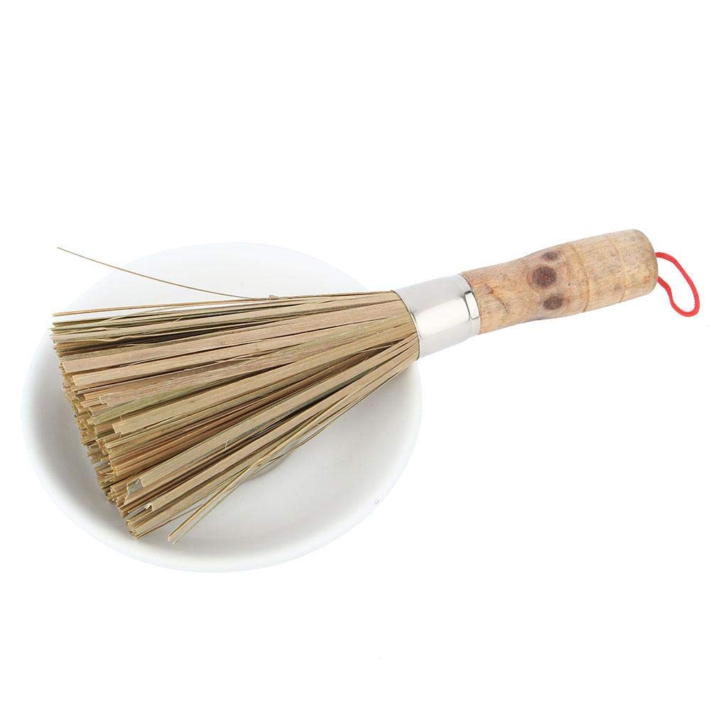 Bamboo Dish Brush with Long Handle - Eco-Friendly Kitchen Scrubber for Pots, Pans & Dishes - Strong Cleaning Power for Tough Stains - Perfect for Daily Dishwashing and Kitchen Cleaning