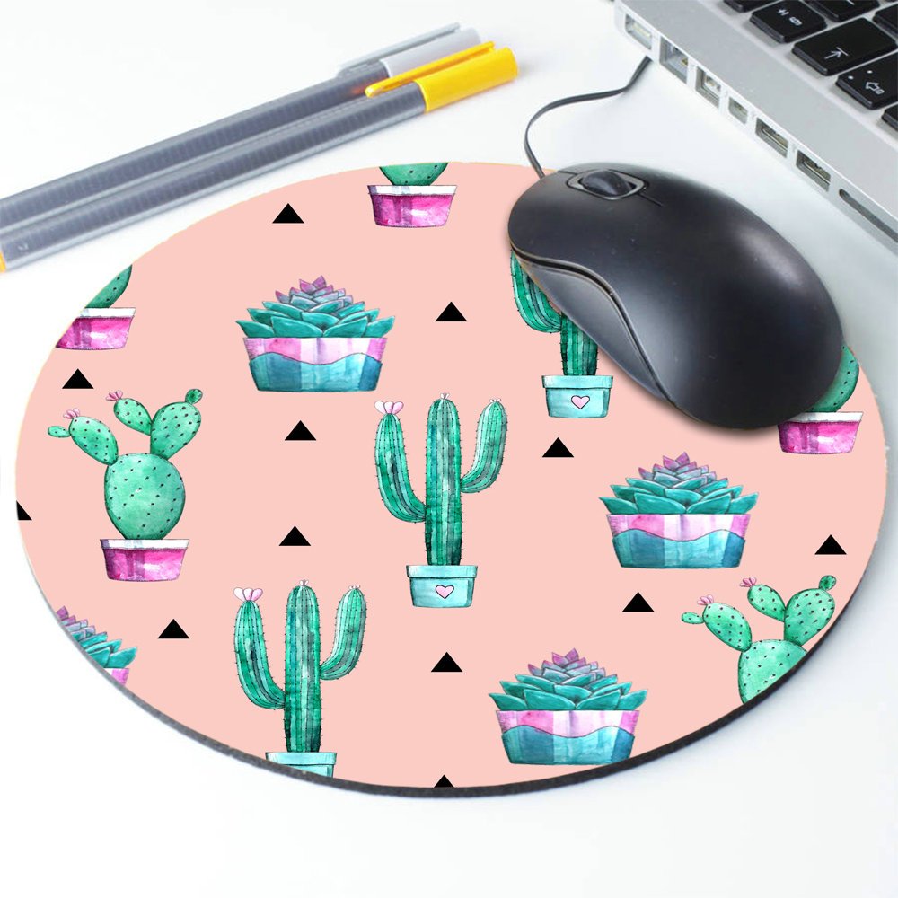 Cactus Mouse Pad - Green Ergonomic Mousepad for Office & Dorm Decor - Cute Desk Accessories for Computer, Gaming & Workstation Setup