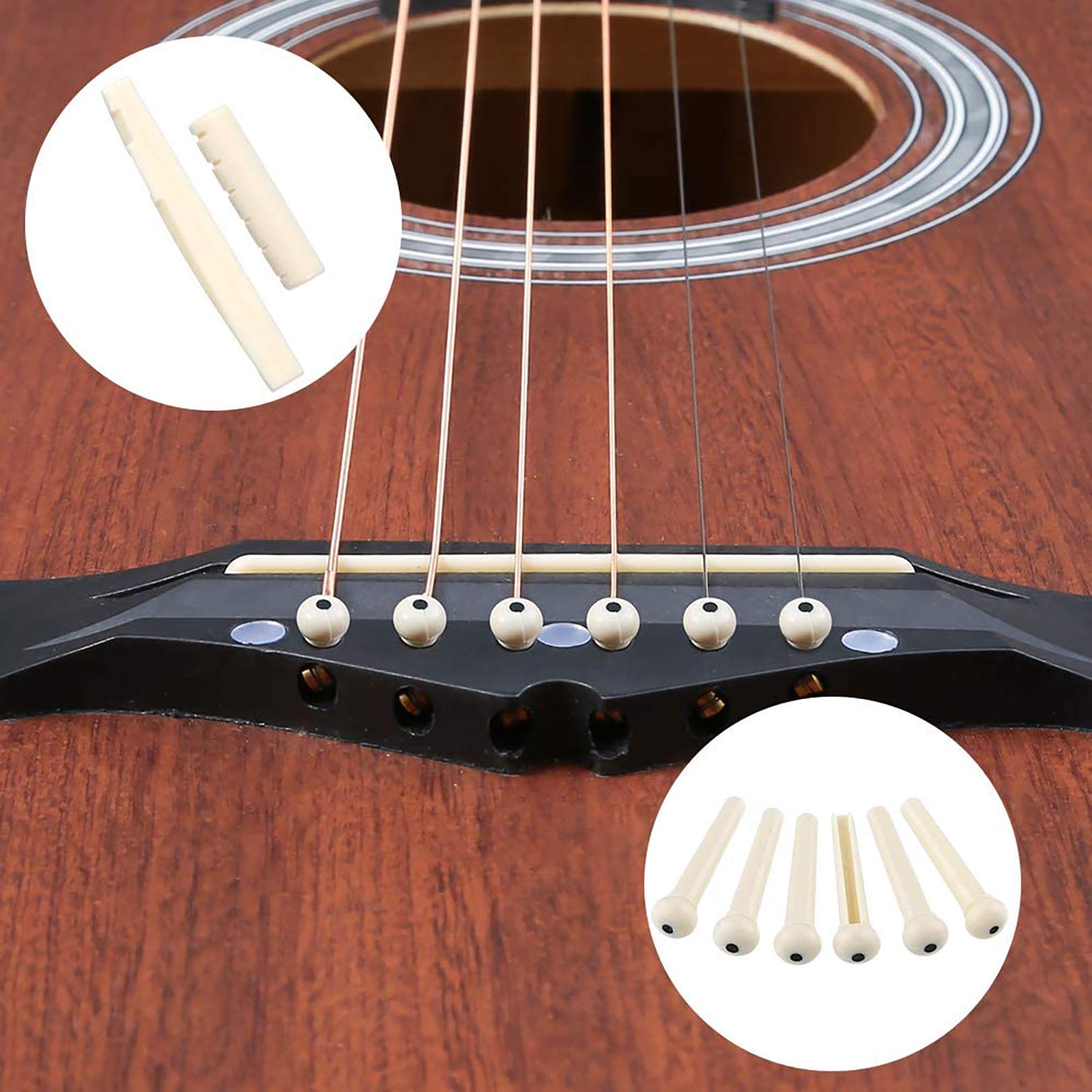 Vilihkc 65-Piece Guitar Accessories Kit with Strings, Picks, Capo, Thumb Picks, String Winder, Bridge Pins & Tools - Perfect for Guitar Maintenance, Practice & Live Performances