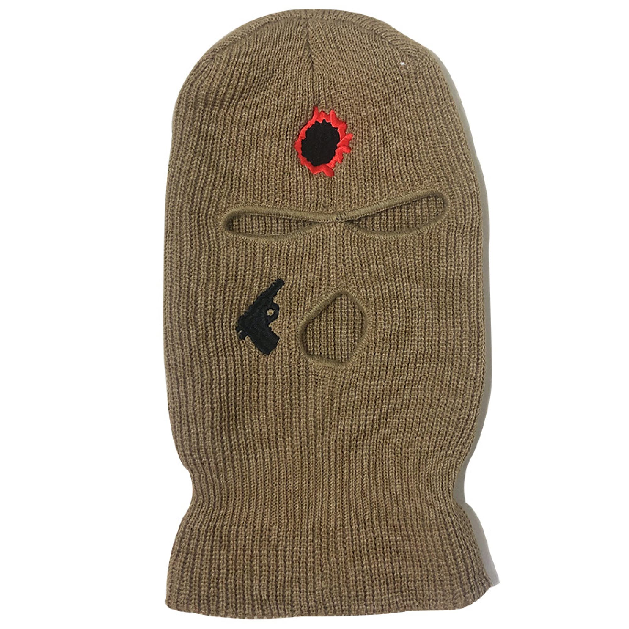 ISWMM 3-Hole Wool Knit Ski Mask - Winter Warm Balaclava for Skiing, Snowboarding, Cycling & Outdoor Activities - Windproof Face Cover for Cold Weather Protection