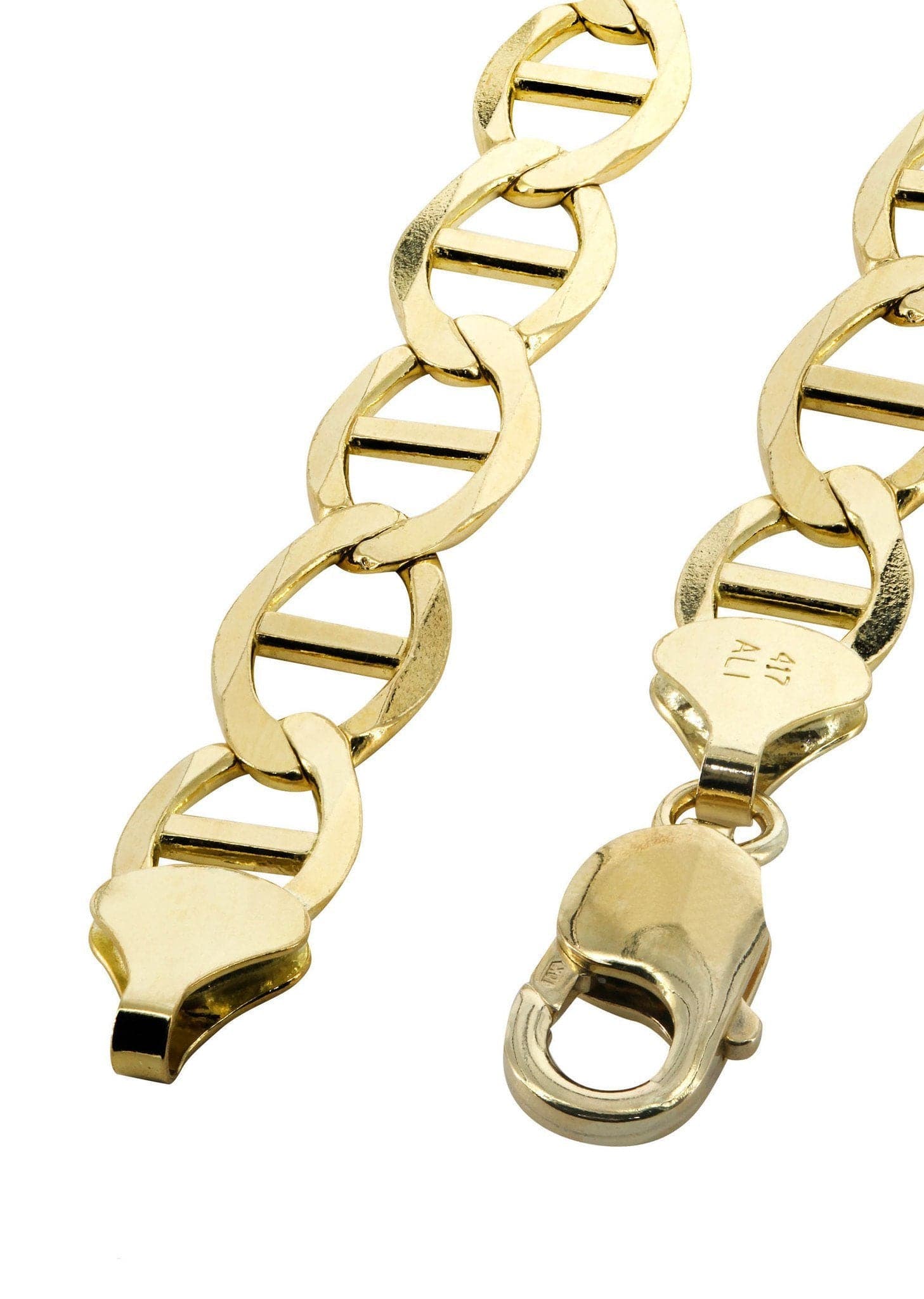 14K Solid Gold Mariner Chain Bracelet for Women - Elegant & Durable Jewelry Gift for Everyday Wear & Special Occasions