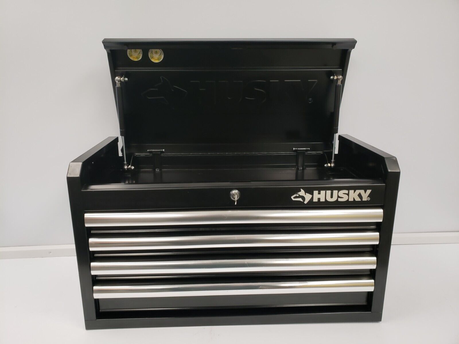Husky 4-Drawer Heavy Duty Steel Tool Box with Lockable Drawers - Perfect for Garage Organization, Workshop Storage & Professional Tool Storage