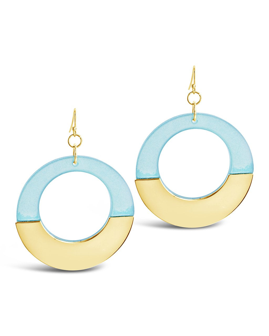 Stylish Half Resin Dangle Earrings for Women - Lightweight Boho Chic Handmade Jewelry - Perfect for Parties, Weddings & Everyday Wear