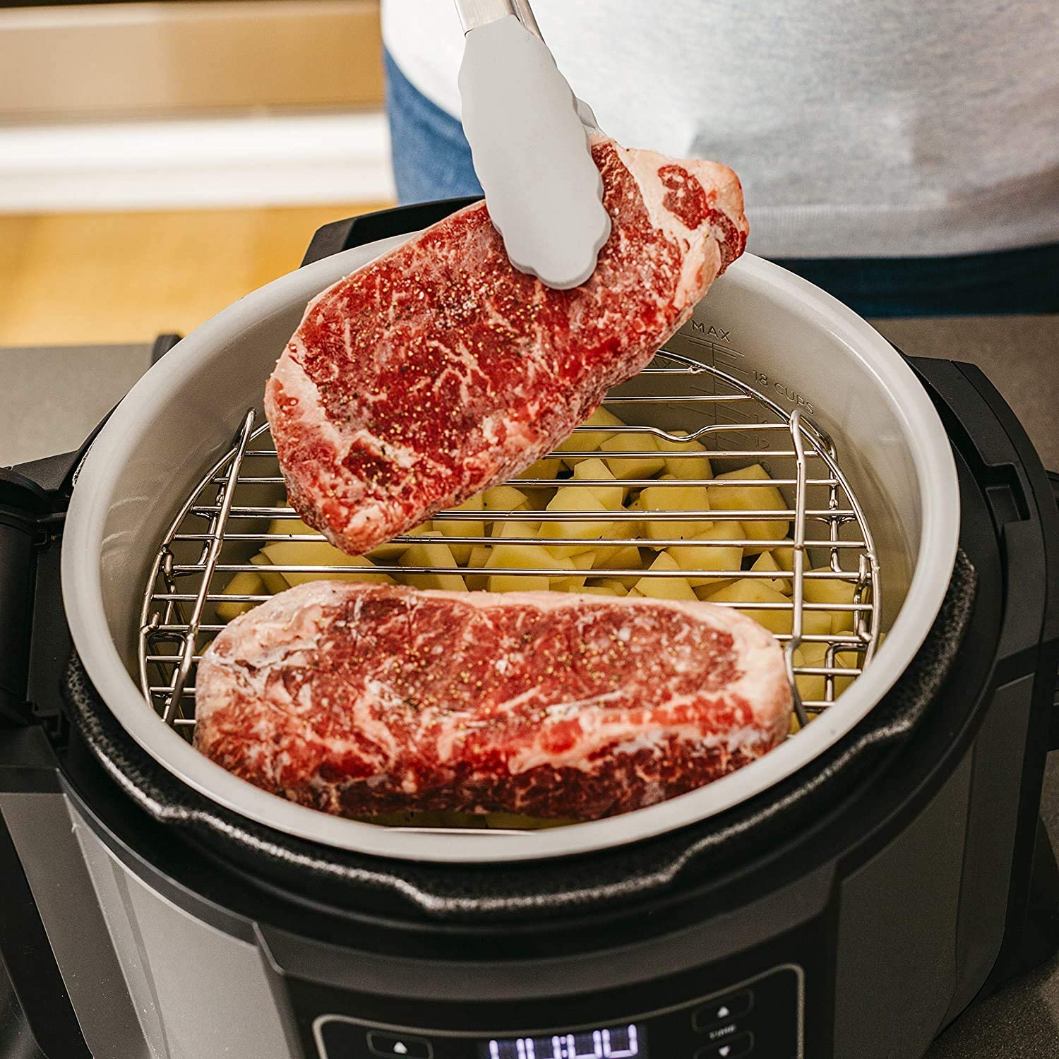 Ninja Foodi 6.5 Quart Pressure Cooker & Air Fryer - TenderCrisp Technology, Multi-Cooker for Fast Meals | Perfect for Family Dinners, Meal Prep & Healthy Cooking | Includes Home Essentials Warranty