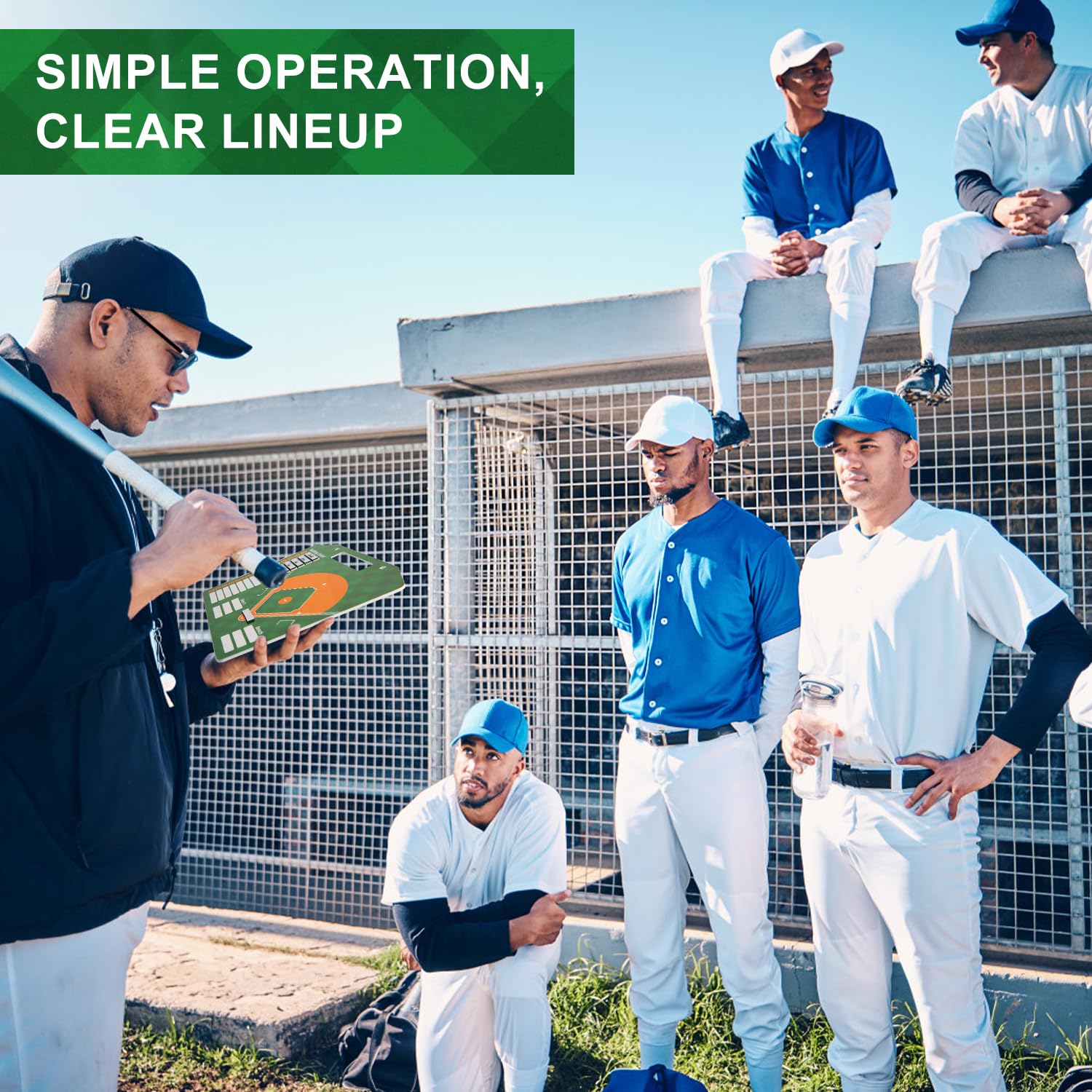 Magnetic Baseball Lineup Board - Dry Erase Coaches Clipboard for Softball & Baseball - Dugout Whiteboard with Coaching Cards - Perfect for Team Practices, Games & Strategy Sessions