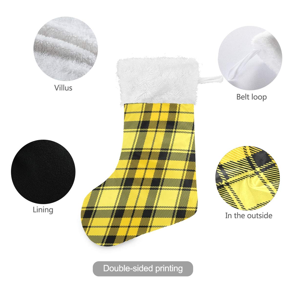 Festive Plaid Christmas Stockings - 17