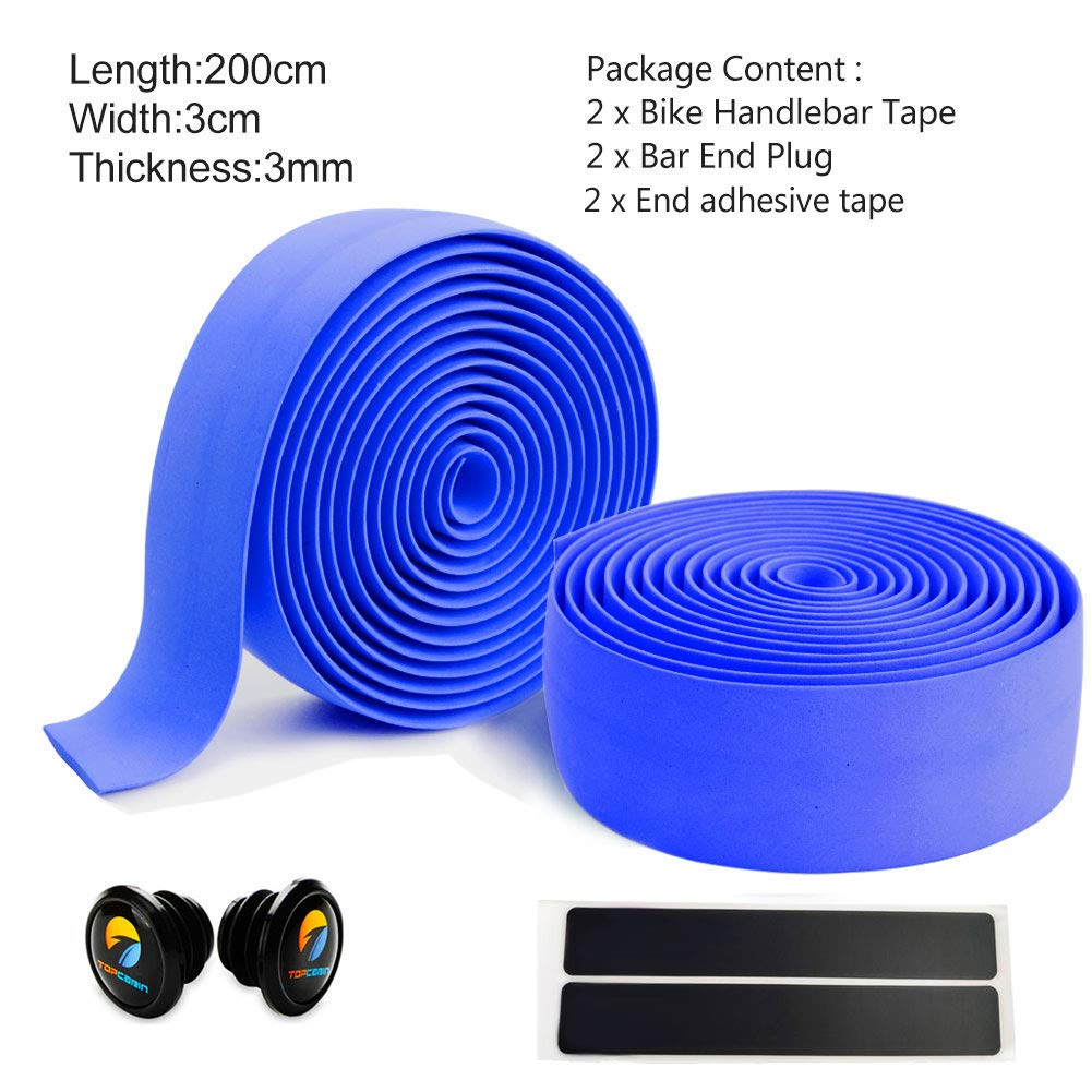 TOPCABIN® Camouflage Comfort Gel Road Bike Handlebar Tape - Non-Slip Cycling Grip with Reflective Bar Plugs for Enhanced Safety - Perfect for Road Bikes, Mountain Bikes & Commuting