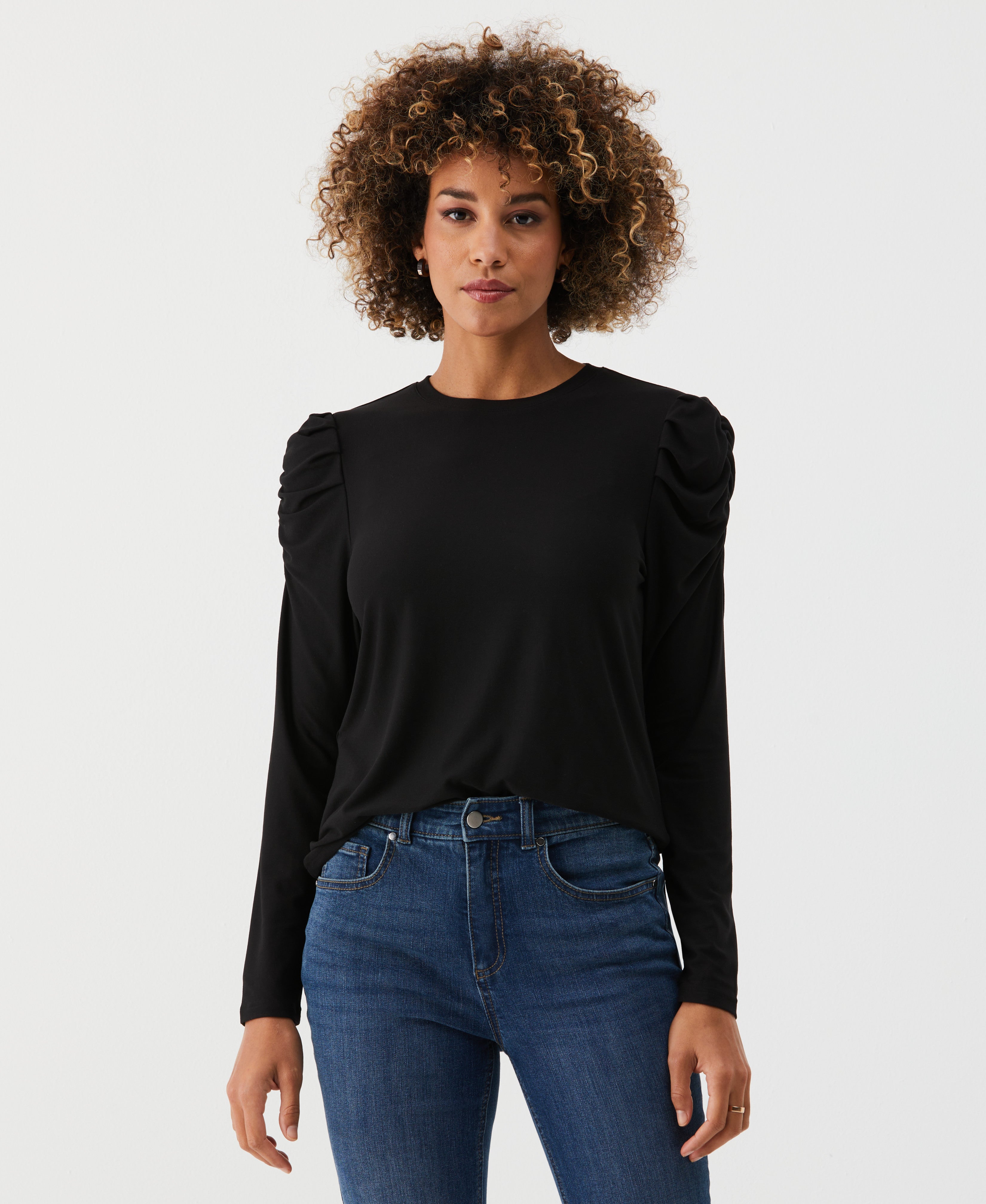 Women's Crew Neck Puff Sleeve Blouse - Casual Short Sleeve T-Shirt for Summer | Perfect for Office, Date Night & Weekend Outings