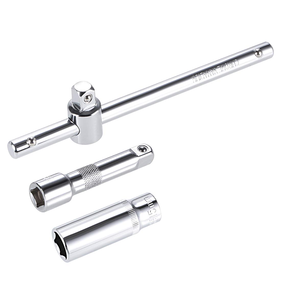 uxcell 3-Piece Socket Accessory Set - 15mm 6-Point Deep Socket, 6.5