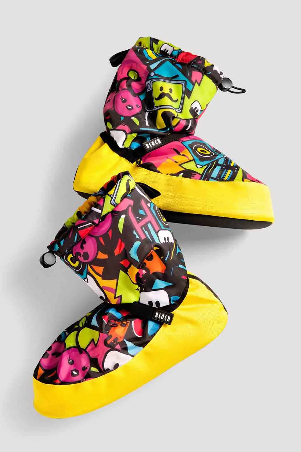 Bloch Kids Sticker Bomb Printed Warm-Up Dance Booties - Perfect for Ballet, Jazz & Dance Class Warm-Ups
