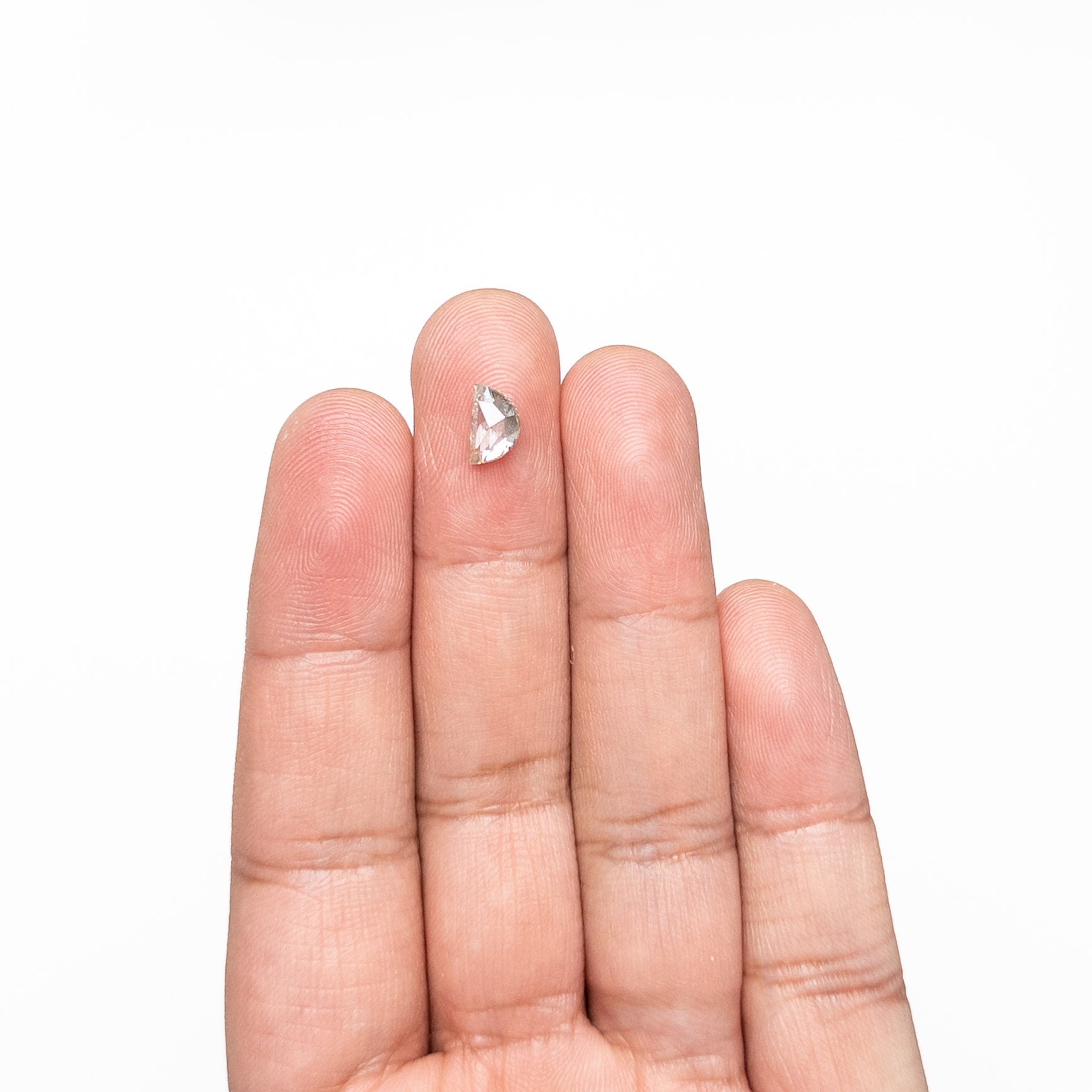 0.91ct Half Moon Rose Cut Diamond (7.91x4.75x2.79mm) - Natural Gemstone for Engagement Rings & Jewelry Making | Perfect for Bridal, Anniversary & Special Occasion Gifts