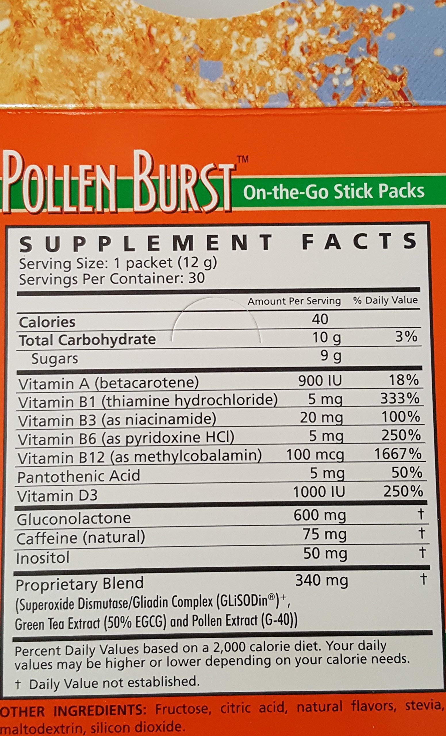 Projoba Pollen Burst Youngevity Energy Drink - 2 Boxes (60 Servings Total) - Natural Energy Booster for Workouts & Focus - Worldwide Shipping
