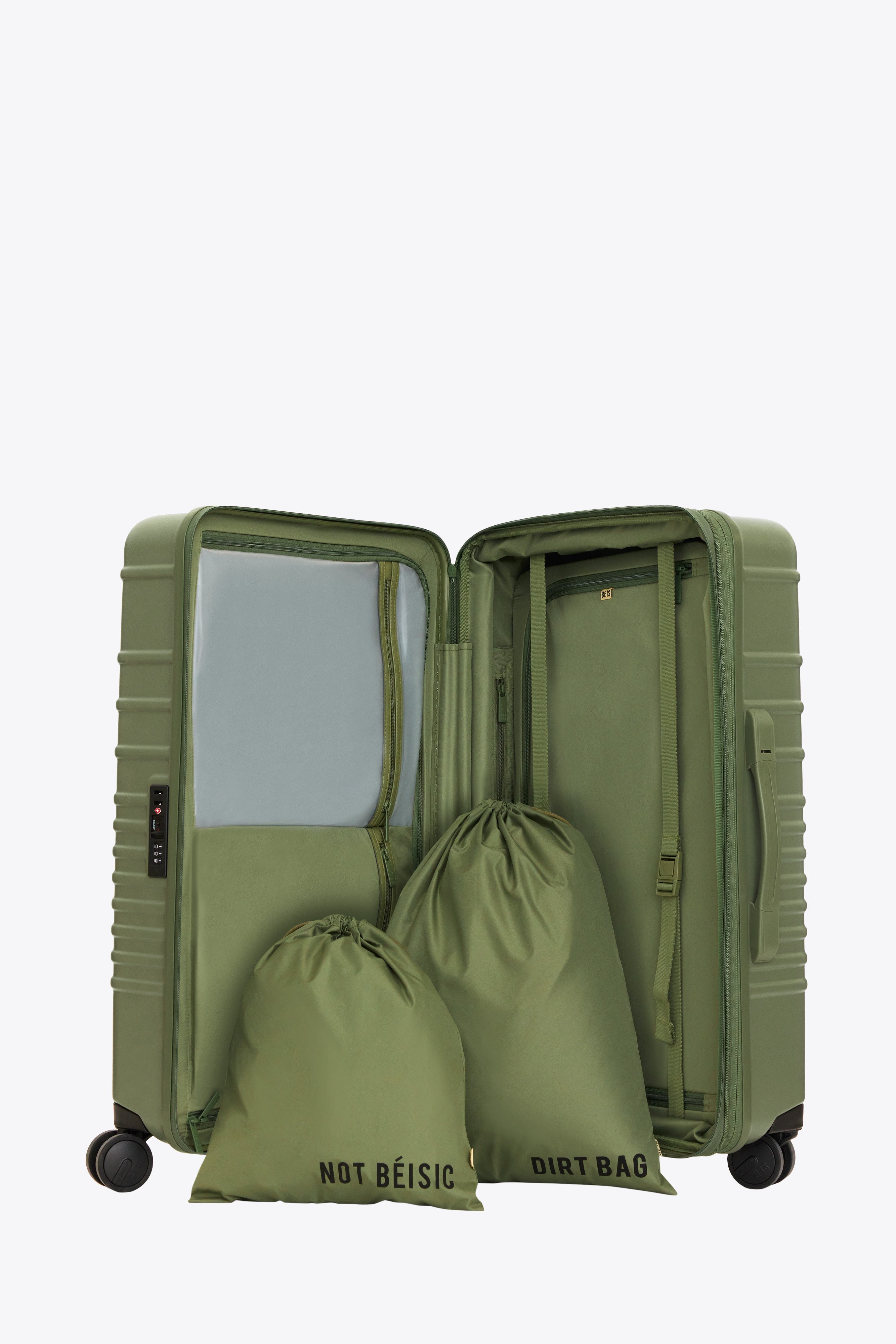 Olive Medium Check-In Roller Luggage - Perfect for Air Travel & Business Trips