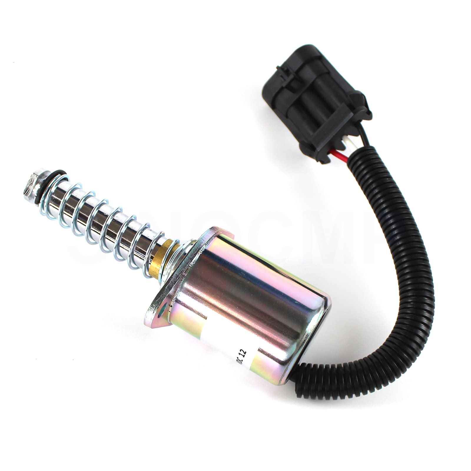 SINOCMP 12V Fuel Solenoid Valve with 3 Pins - Compatible with Bobcat S150 S160 S175 S185 753 763 773 853 863 873 883 Skid Steer Loaders - Traction Lock Solenoid - 3 Month Warranty - Ideal for Engine Fuel System Maintenance & Repair
