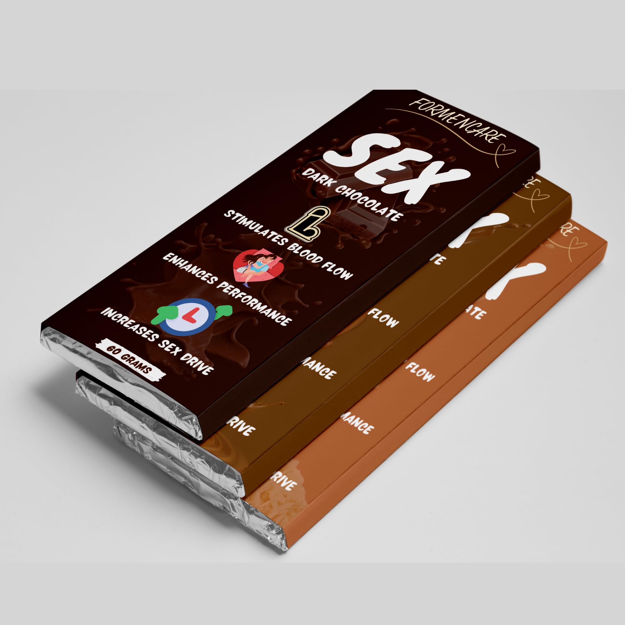 Premium Formencare Dark Chocolate Bar 60g - Rich & Luxurious Mood-Boosting Chocolate for Men & Women - Vegetarian, Gluten-Free, Antioxidant-Rich Treat - Perfect for Gifts, Relaxation & Energy Boost