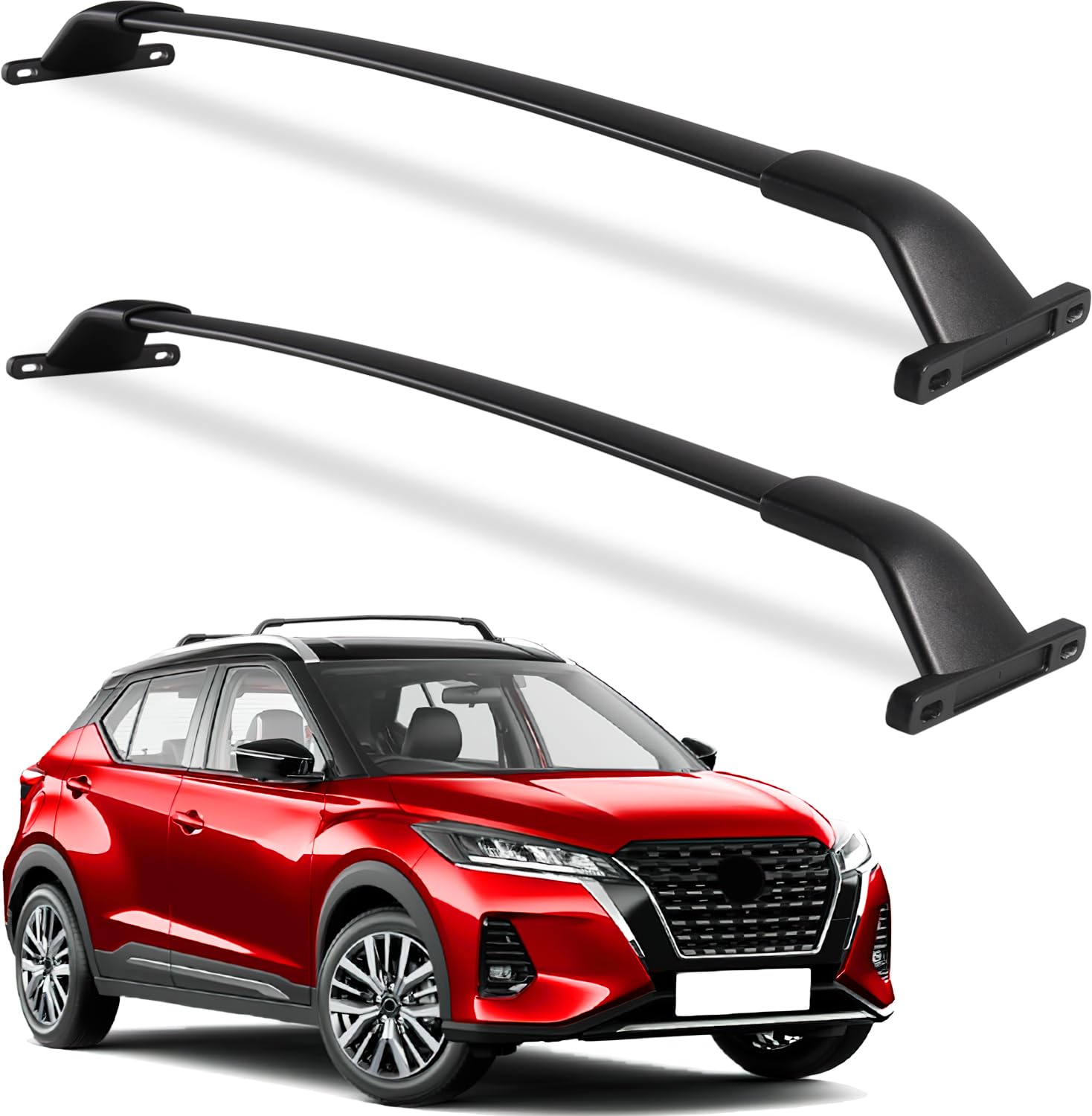 Heavy Duty 220lb Roof Rack Cross Bars for Nissan Kicks (2017-2025) | Universal Roof Rail Crossbar System for Luggage, Kayak, Canoe, Bike & Sports Gear | Perfect for Road Trips, Camping & Outdoor Adventures