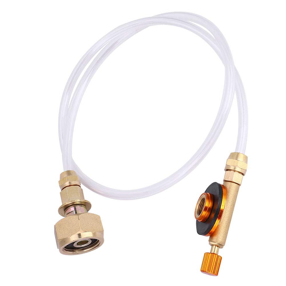 BNineteenteam Gas Tank Inflation Valve & Converter Adapter with Hose - Compatible with Camping Stoves, Portable Heaters - Perfect for Outdoor Cooking, RV Trips & Emergency Preparedness