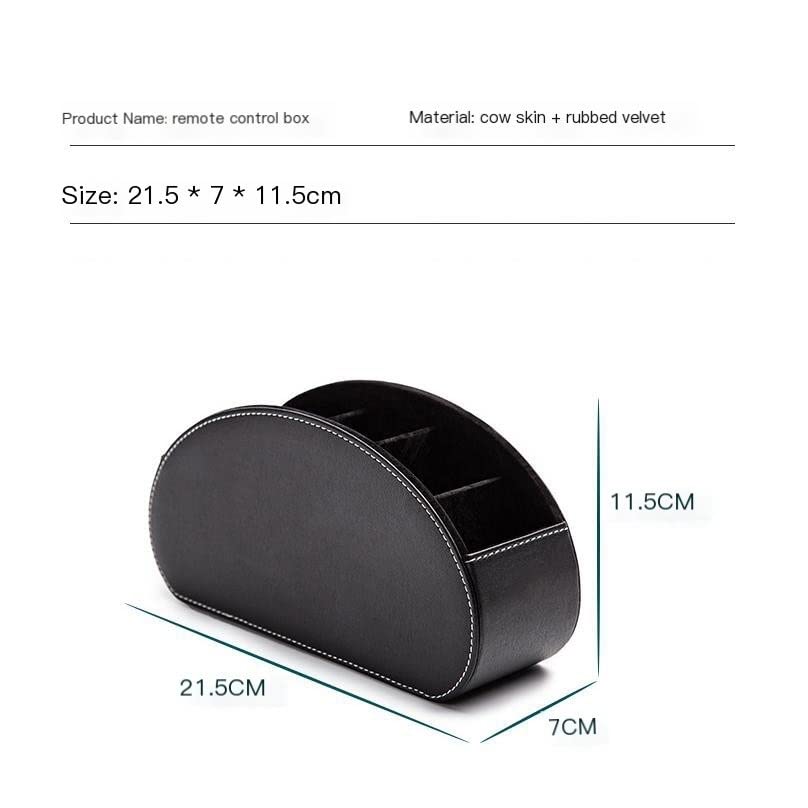 360° Rotating Leather Remote Control Holder - UNDGZ Universal TV Remote Organizer for Desk, Nightstand, Keys, Phone & Jewelry | Stylish Home & Office Accessory