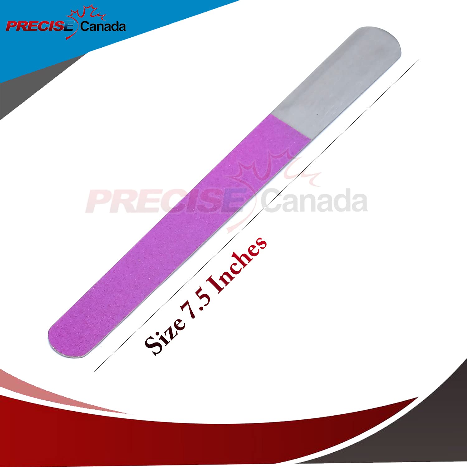7.5 Inch Ultra-Thin Nail File & Buffer - Professional Nail Polish & Cleaning Tool (Purple) for Manicures, Pedicures & At-Home Nail Care