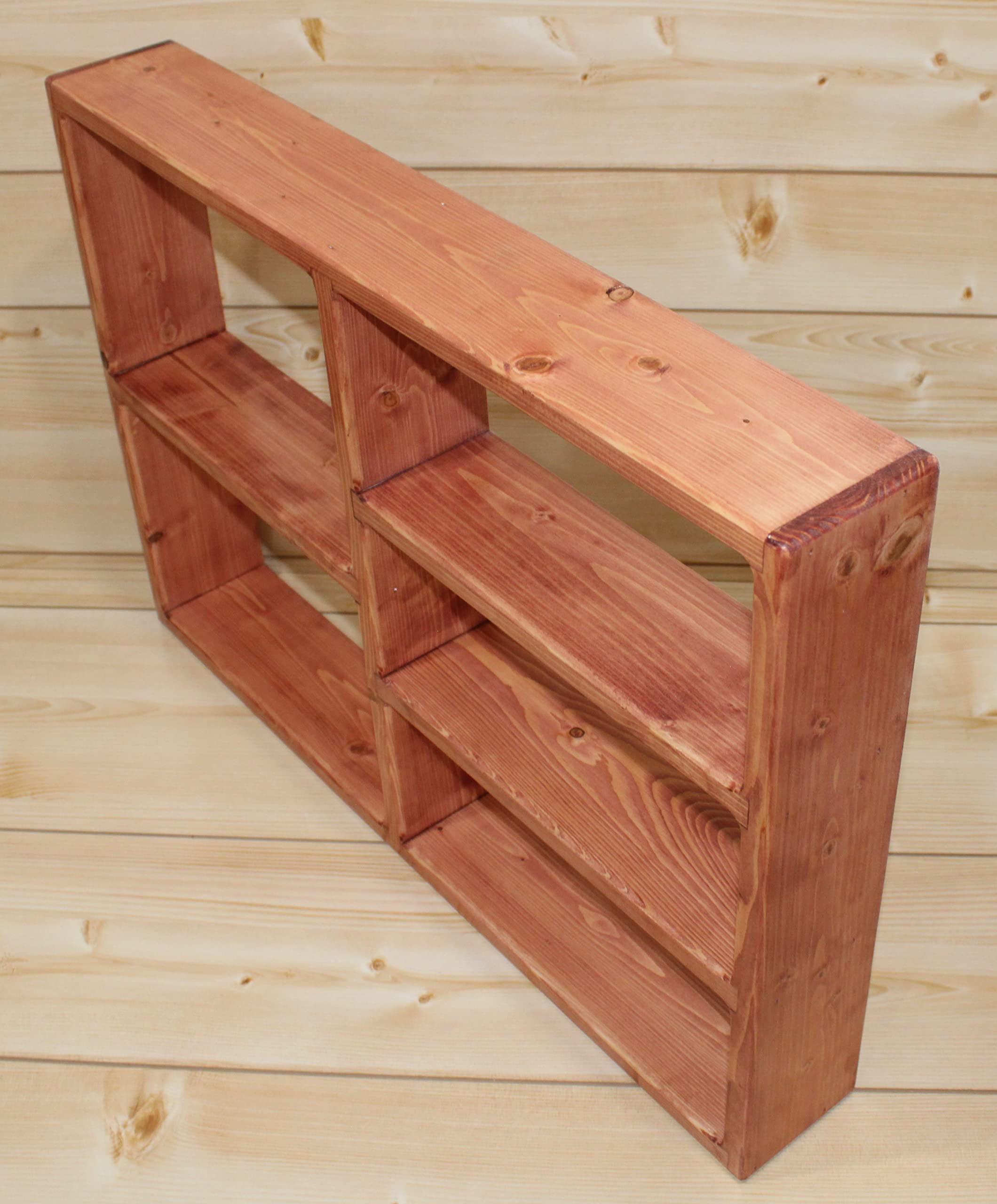 Unfinished Wooden Display Shelf for Collectibles, Knick Knacks & Antiques - Handcrafted Wood Shadow Box Display Case - Perfect for Home Decor, Retail Stores & Gift Shops