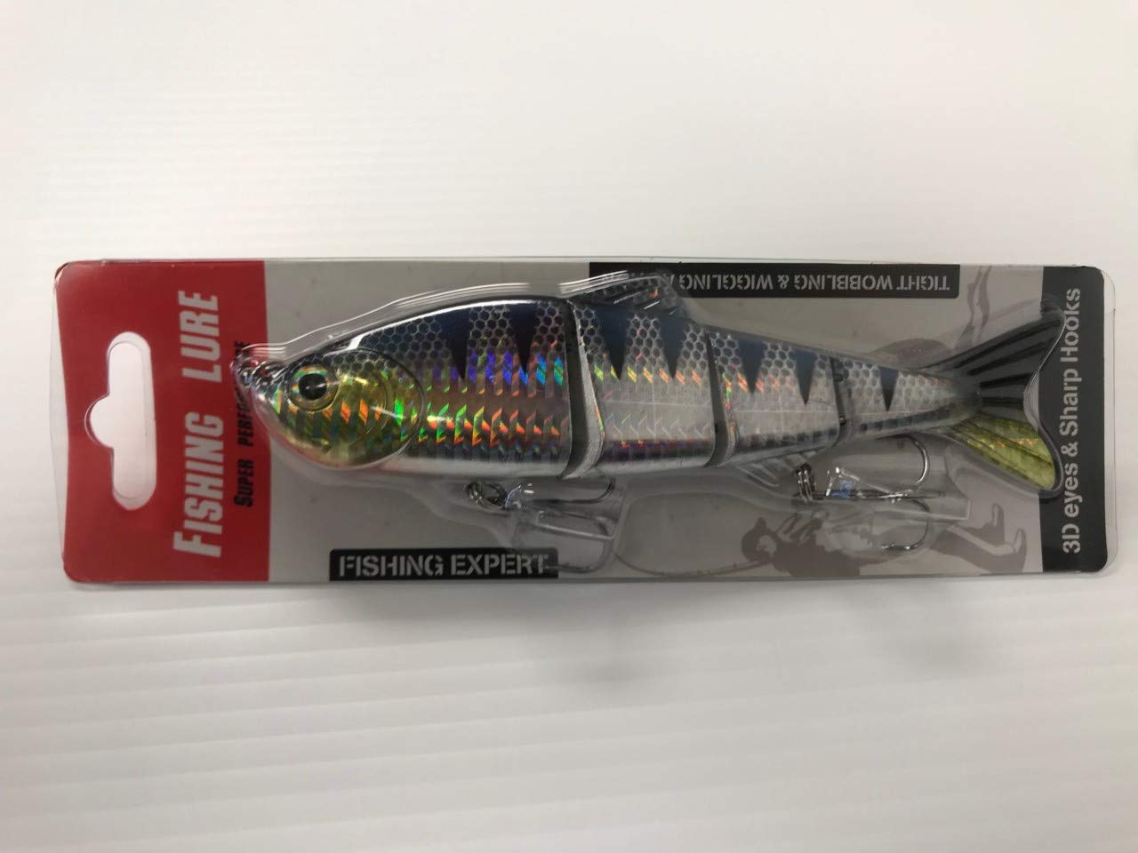 6 Inch Jointed Fishing Lure - 4 Segment Hard Plastic Swimbait for Trout & Predator Fish (35.8g/15cm) - Ideal for Freshwater & Saltwater Fishing