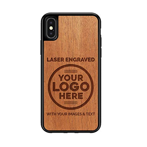 Custom Mahogany Wooden Phone Case for iPhone X/Xs - Personalized Engraved Wood Cover - Durable & Stylish Protection for Work, Travel & Everyday Use