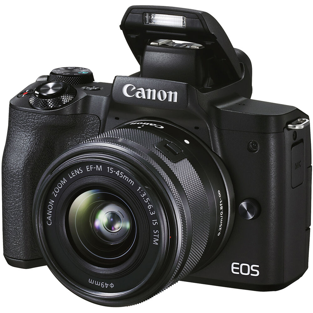 Canon EOS M50 Mark II Mirrorless Camera with 15-45mm Lens - 4K Video, Vlogging, YouTube Content Creator Kit for Travel & Portrait Photography