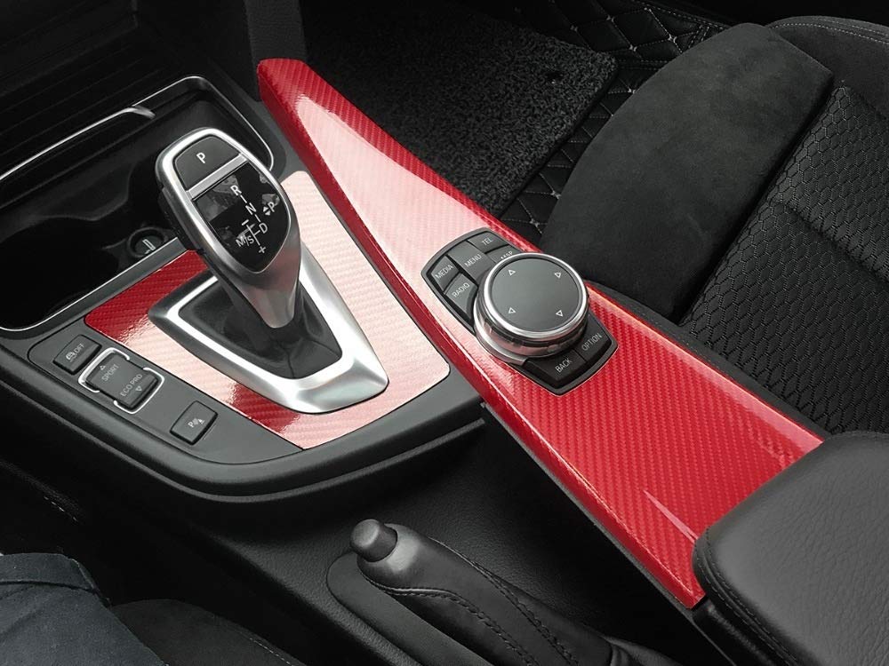 5D Carbon Fiber Vinyl Wrap - 30x100cm Car Sticker for DIY Auto Decoration (Red) - Interior & Exterior Upgrade