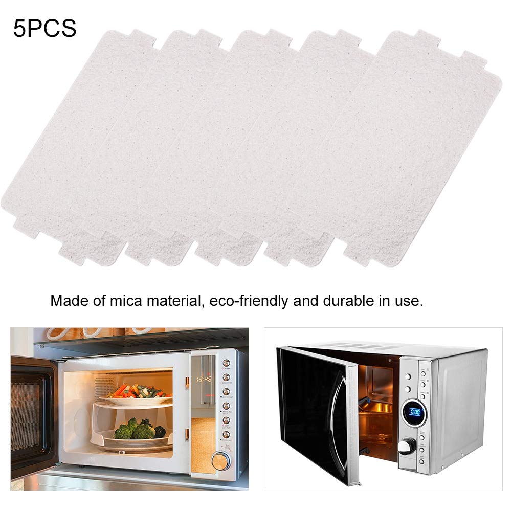 5PCS Microwave Oven Mica Plate Sheet Replacement (4.6 x 2.5 Inch) - Repair Kit for Microwave Oven, Durable Heat-Resistant Accessory - Perfect for DIY Repair & Maintenance at Home