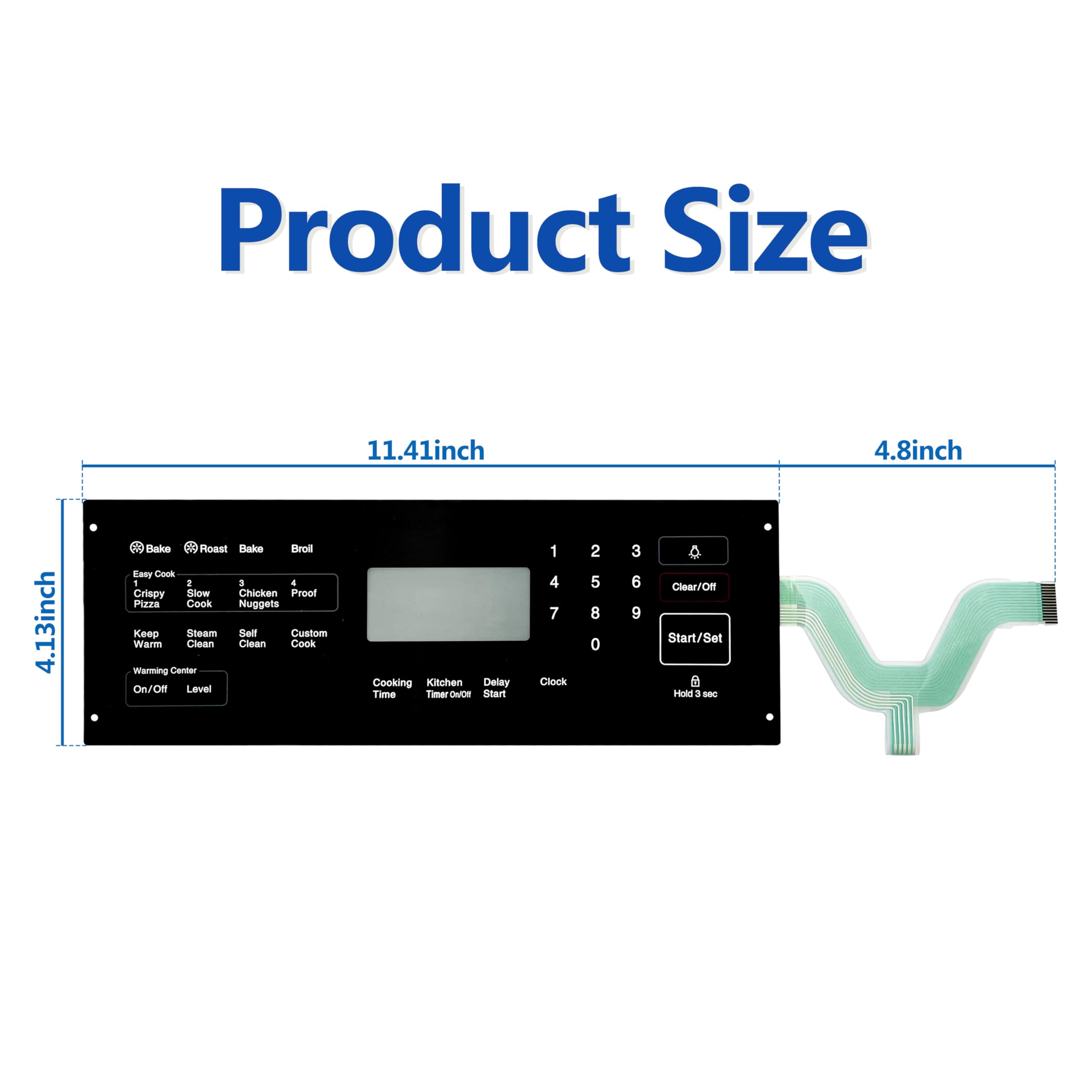 DG34-00020A Replacement Range Membrane Switch Touchpad Overlay - Compatible with Samsung Stove & Oven - Fits Models AP5623392 & PS4240764 - Perfect for Kitchen Appliance Repairs & DIY Fixes