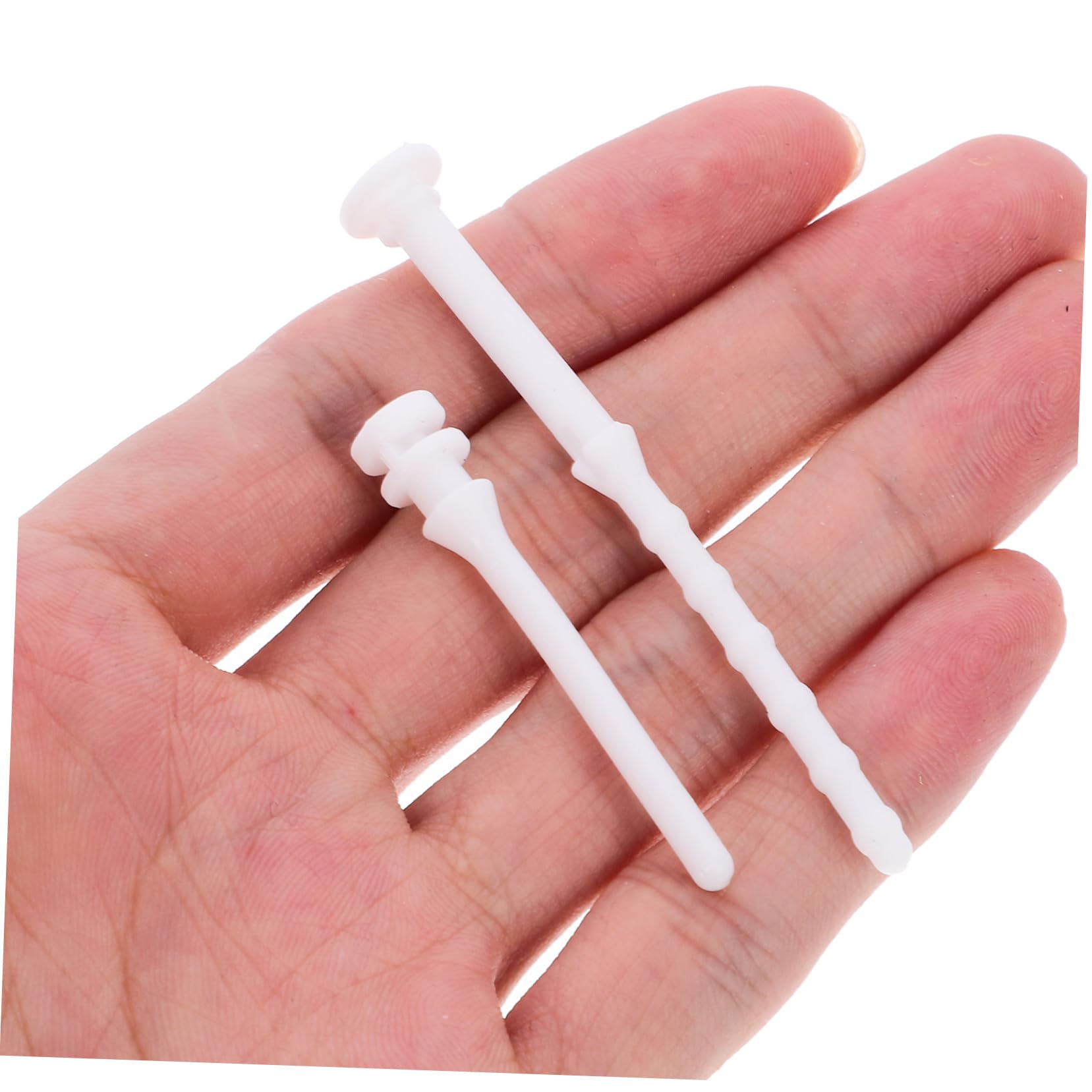 Mobestech 40 Pcs Computer Case Glue Nails Kit - Shock Absorption Rivets, Noise Reduction Fan Screws, Long White Silicone Rubber PC Parts for DIY Computer Build & Quiet PC Setup