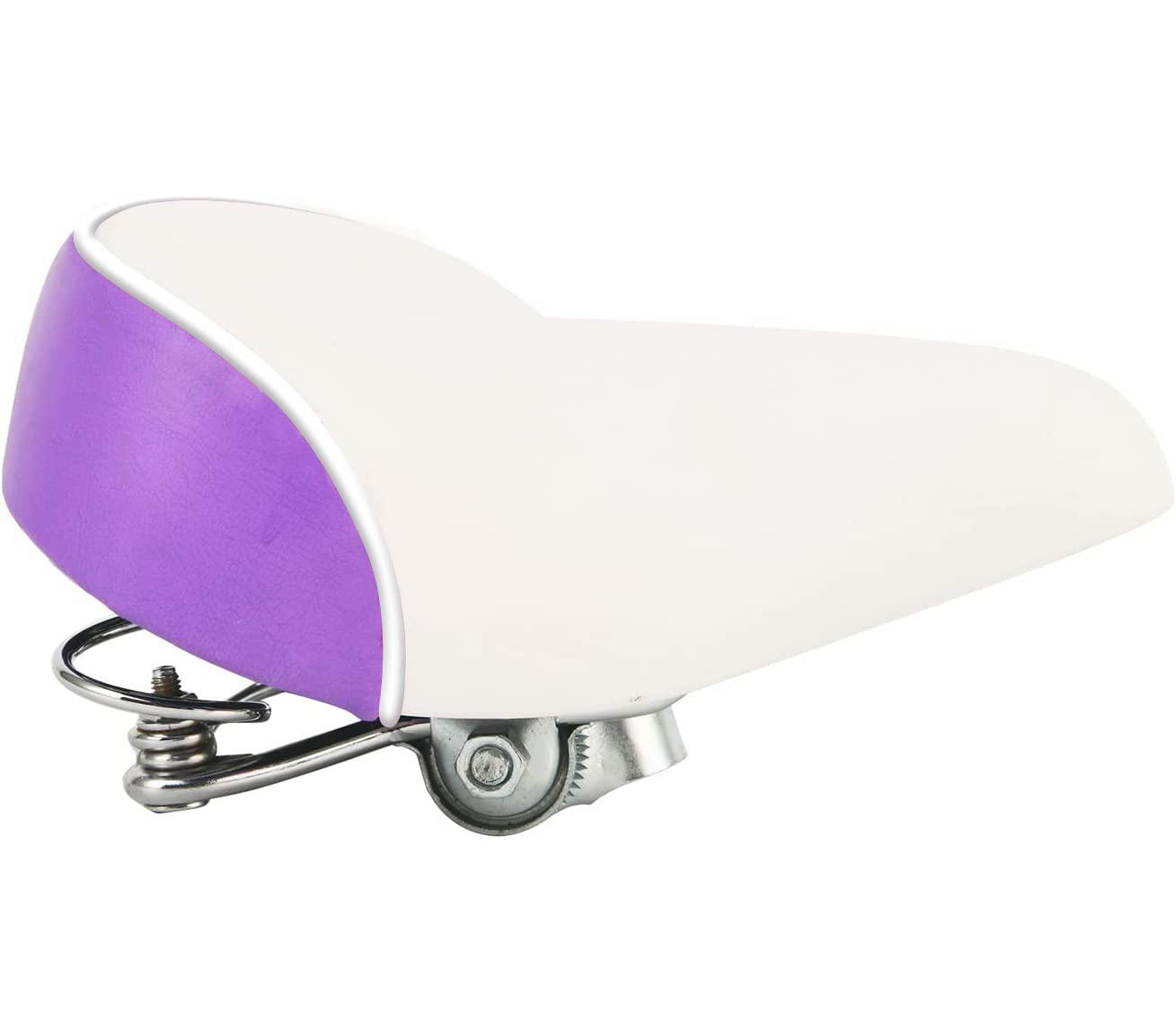 Comfortable Wide Kids Bike Seat for Girls - Purple & Pink - Perfect for Family Rides & Outdoor Adventures