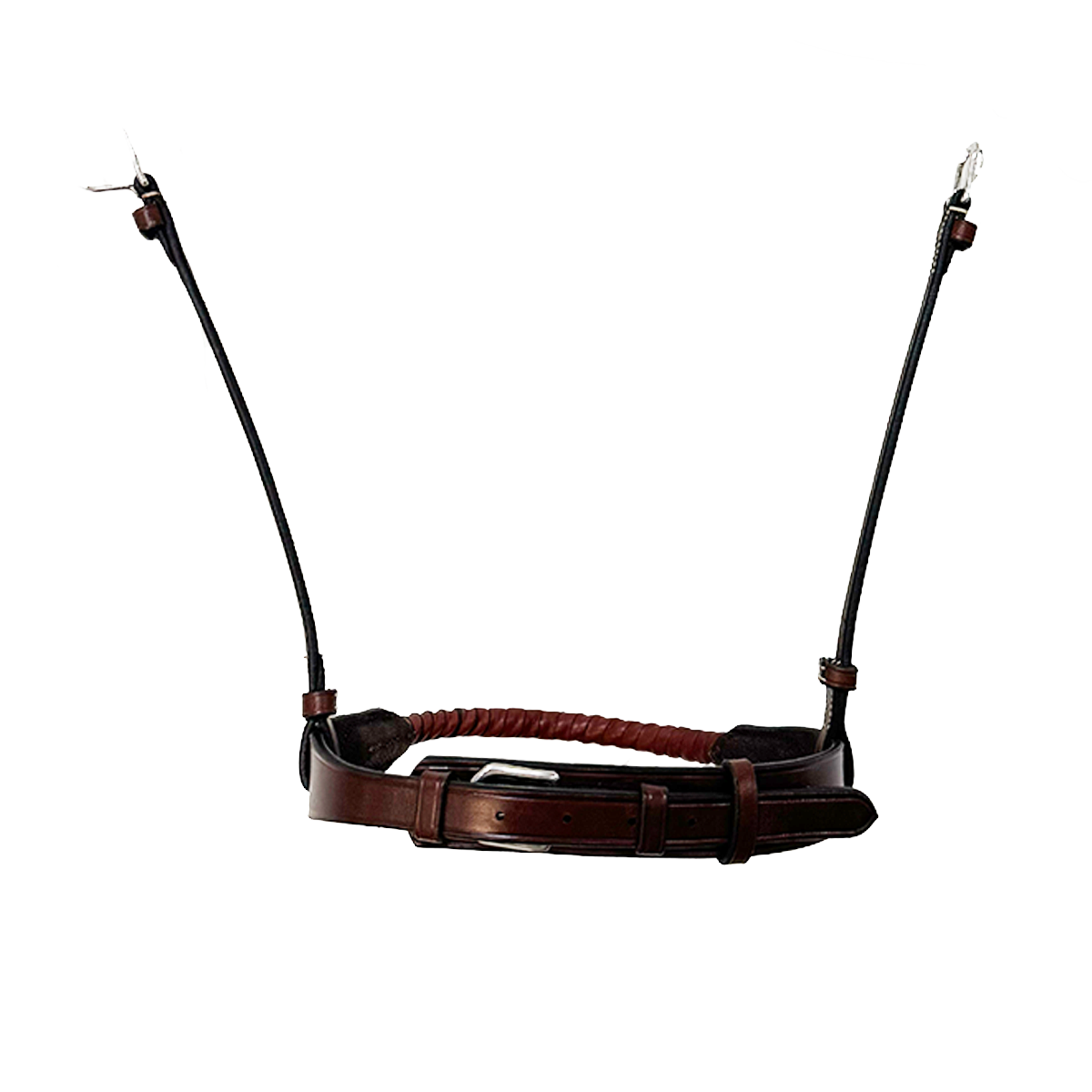 Premium AJR Leather Covered Rope Noseband for Horses - Durable Equestrian Training Equipment for Dressage & Show Jumping | Perfect for Professional Riders & Horse Training Sessions