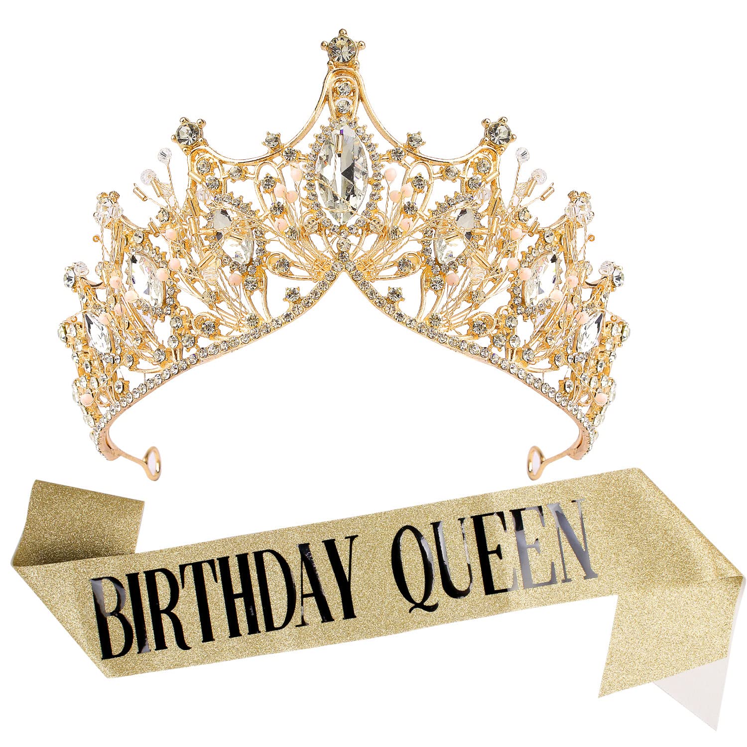Sparkling Rhinestone Tiara for Women - Elegant Silver Birthday Crown for Girls & Women - Perfect for Birthday Parties, Prom, Pageants & Special Occasions