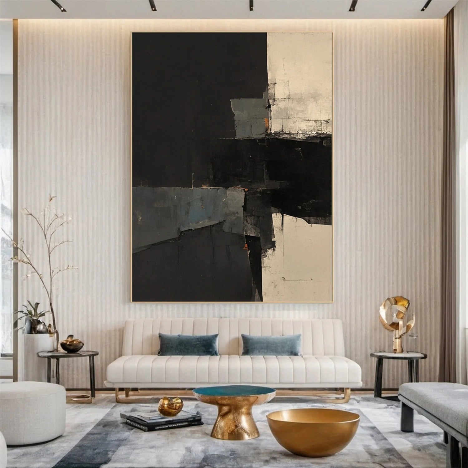 Abstract Tranquility Art Painting #WS251 - Modern Wall Decor for Living Room, Bedroom & Office - Serene Contemporary Canvas Artwork for Home & Workspace