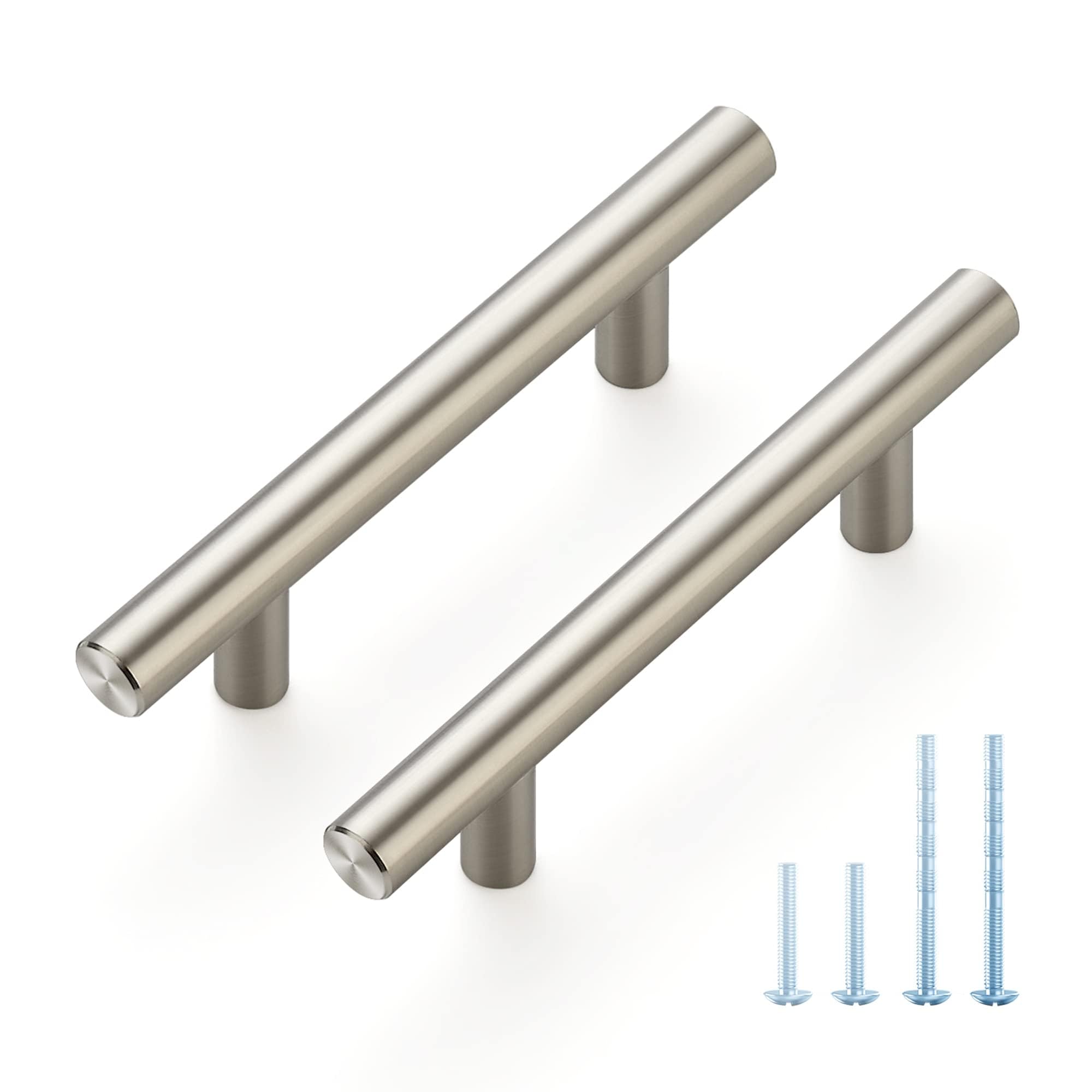30 Pack 5 Inch Brushed Nickel Cabinet Pulls - Stainless Steel Kitchen Cabinet Handles with 3 Inch (96mm) Hole Center - Durable Drawer Pulls for Cabinets, Cupboards, Wardrobes & Furniture - Perfect for Kitchen Renovation, Bathroom Upgrade & Home Organization