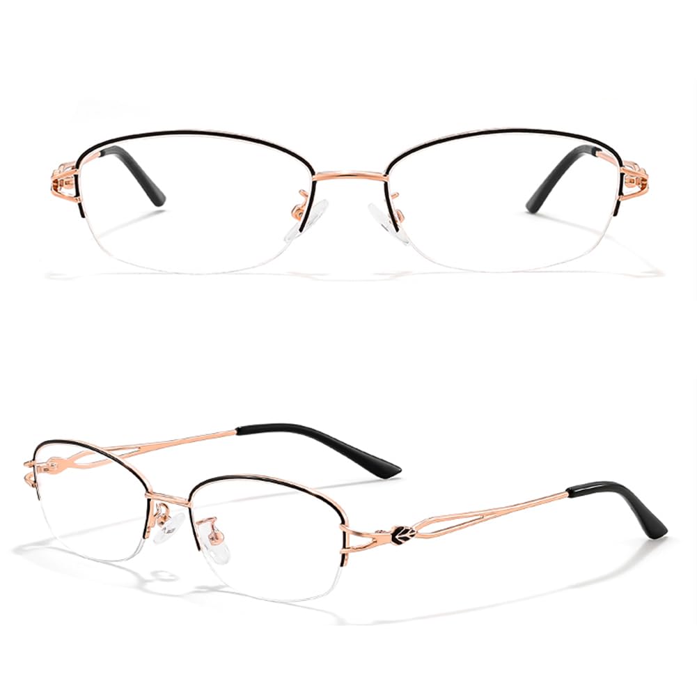 JIETIAN Women's HD Anti-Blue Light & Anti-Radiation Reading Glasses - 1.56 Aspherical Resin Lens for Office Work, Computer Use & Book Reading (01, +1.0) | Perfect for Digital Eye Strain Relief & Long Hours Screen Time