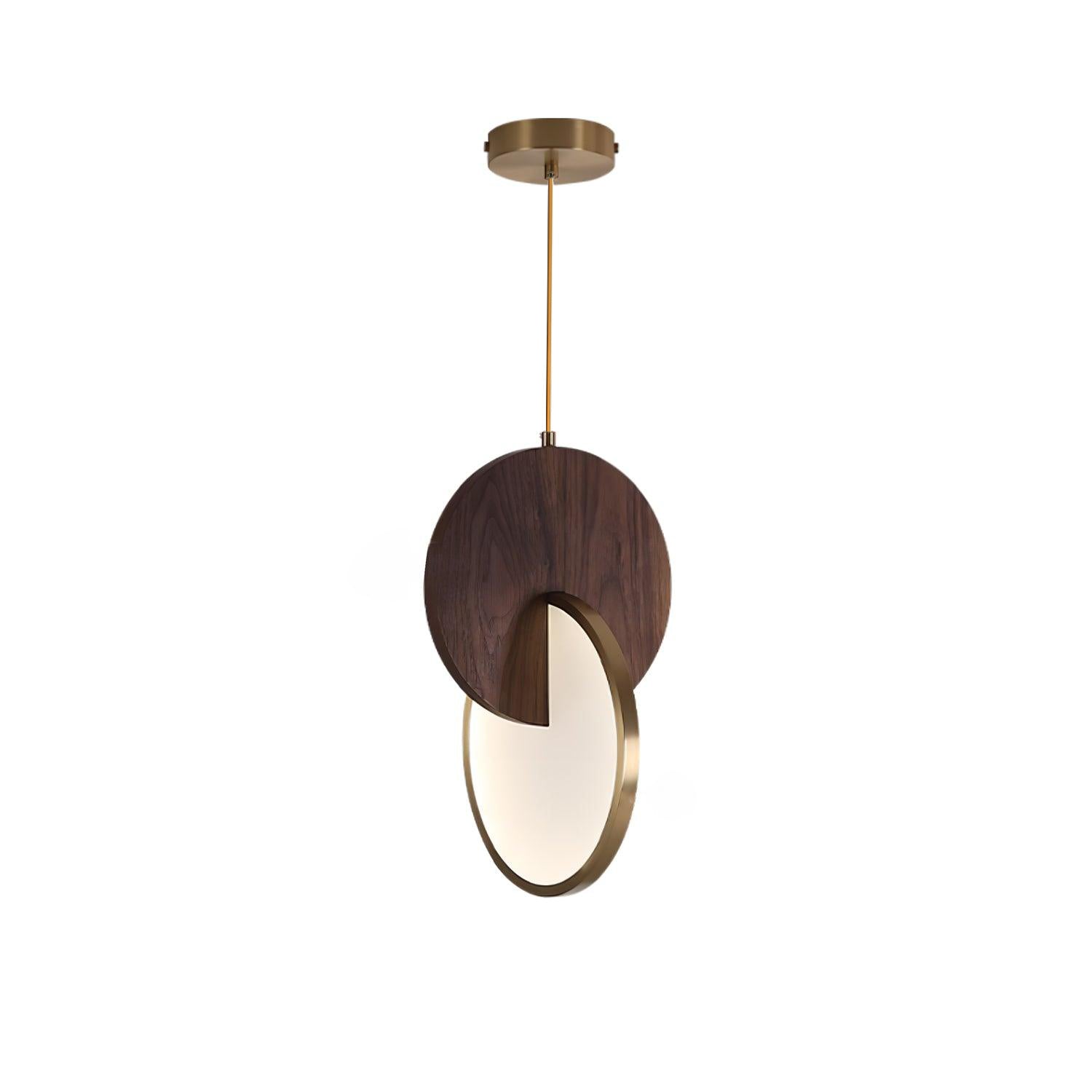 Modern Double Disk Pendant Light - Adjustable Hanging Chandelier for Dining Room, Kitchen Island & Living Room Decor
