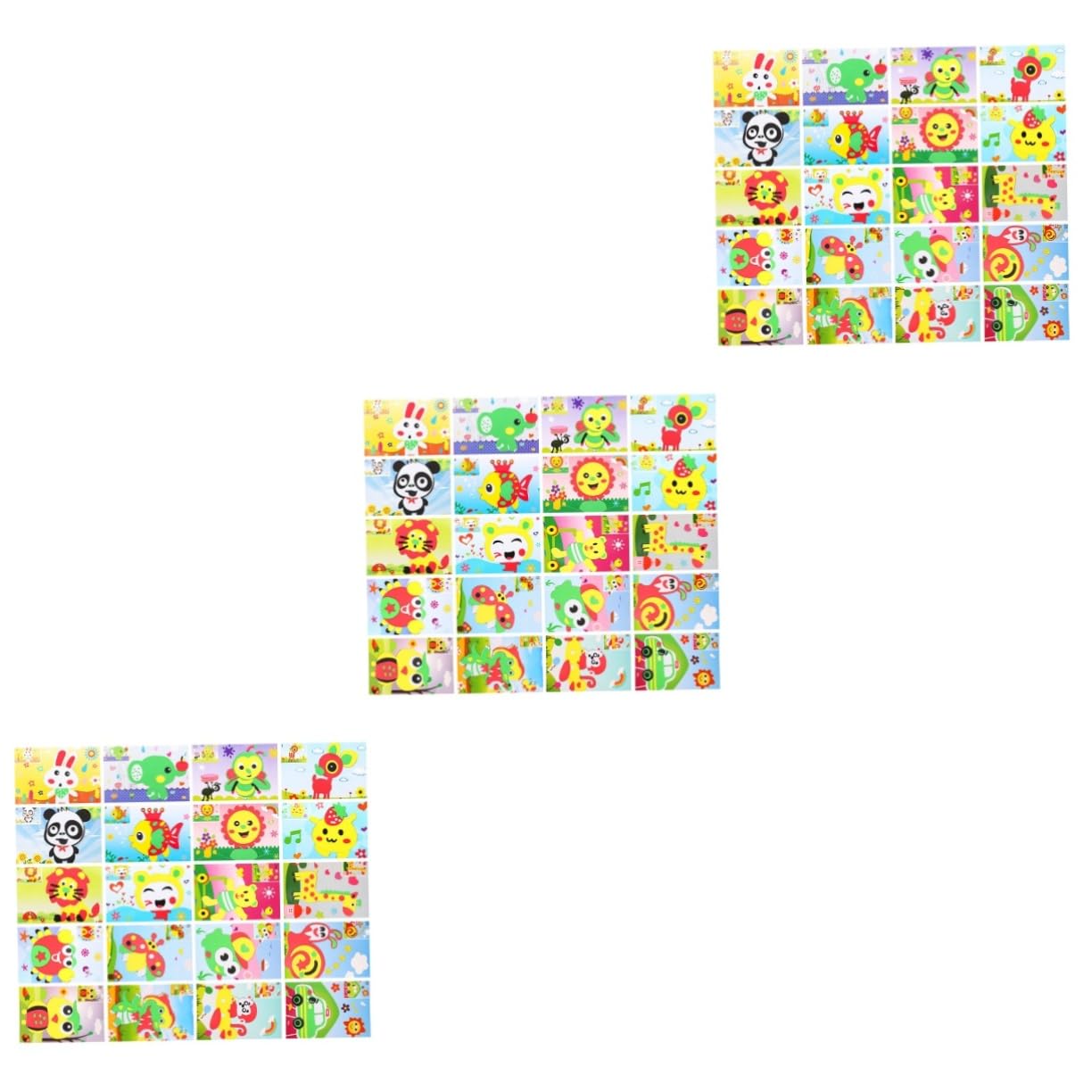 SAFIGLE 60 Pcs 3D Mosaic Sticker Art Kit - DIY Educational Toys for Kids Ages 3-5, Geometry Learning Crafts, Gem Stickers for Toddlers, Eva Foam Stickers for Children's Art Projects - Perfect for Classroom Activities, Birthday Gifts & Creative Play
